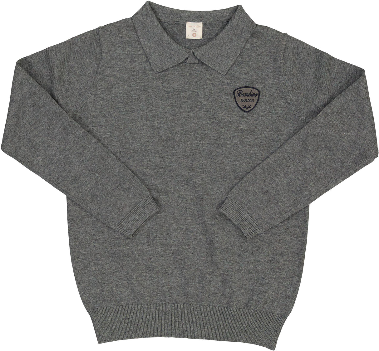 Lil Legs Knit Polo - Mid Grey