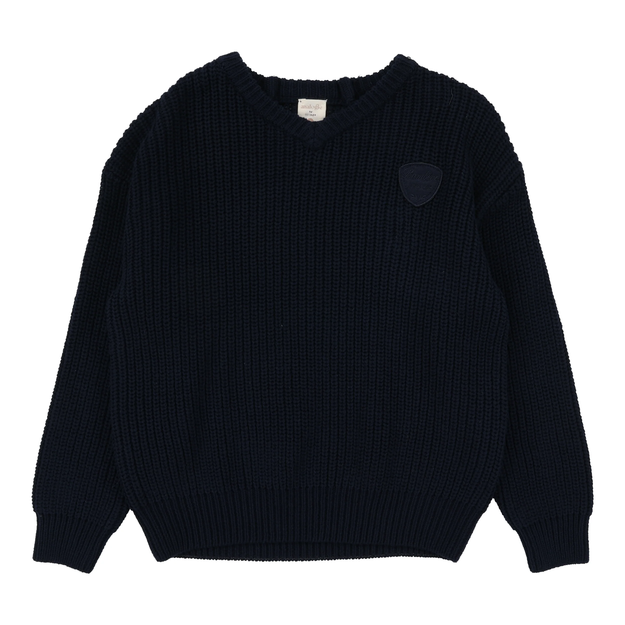 Lil Legs Knit VNeck Sweater - Navy