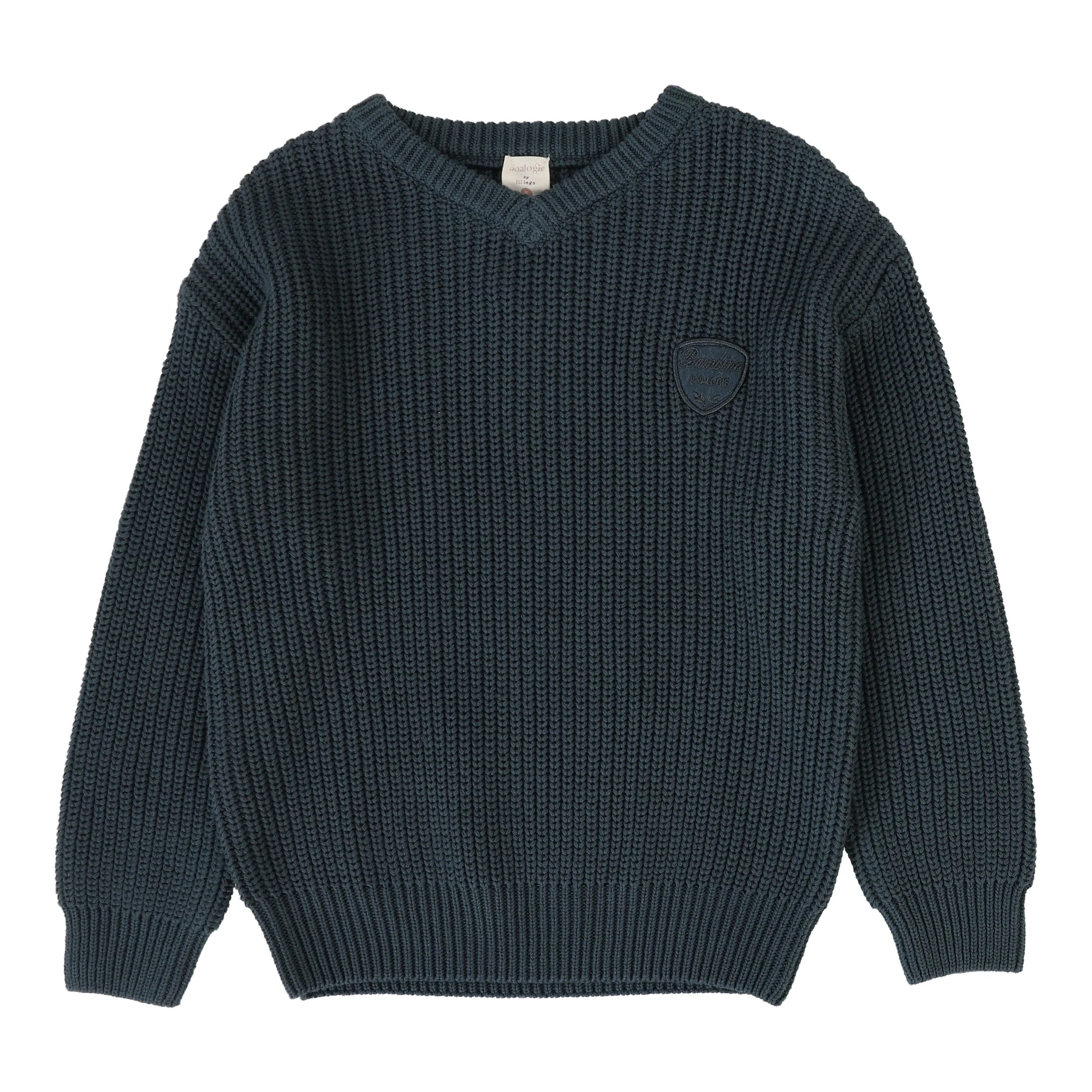 Lil Legs Knit VNeck Sweater - Slate