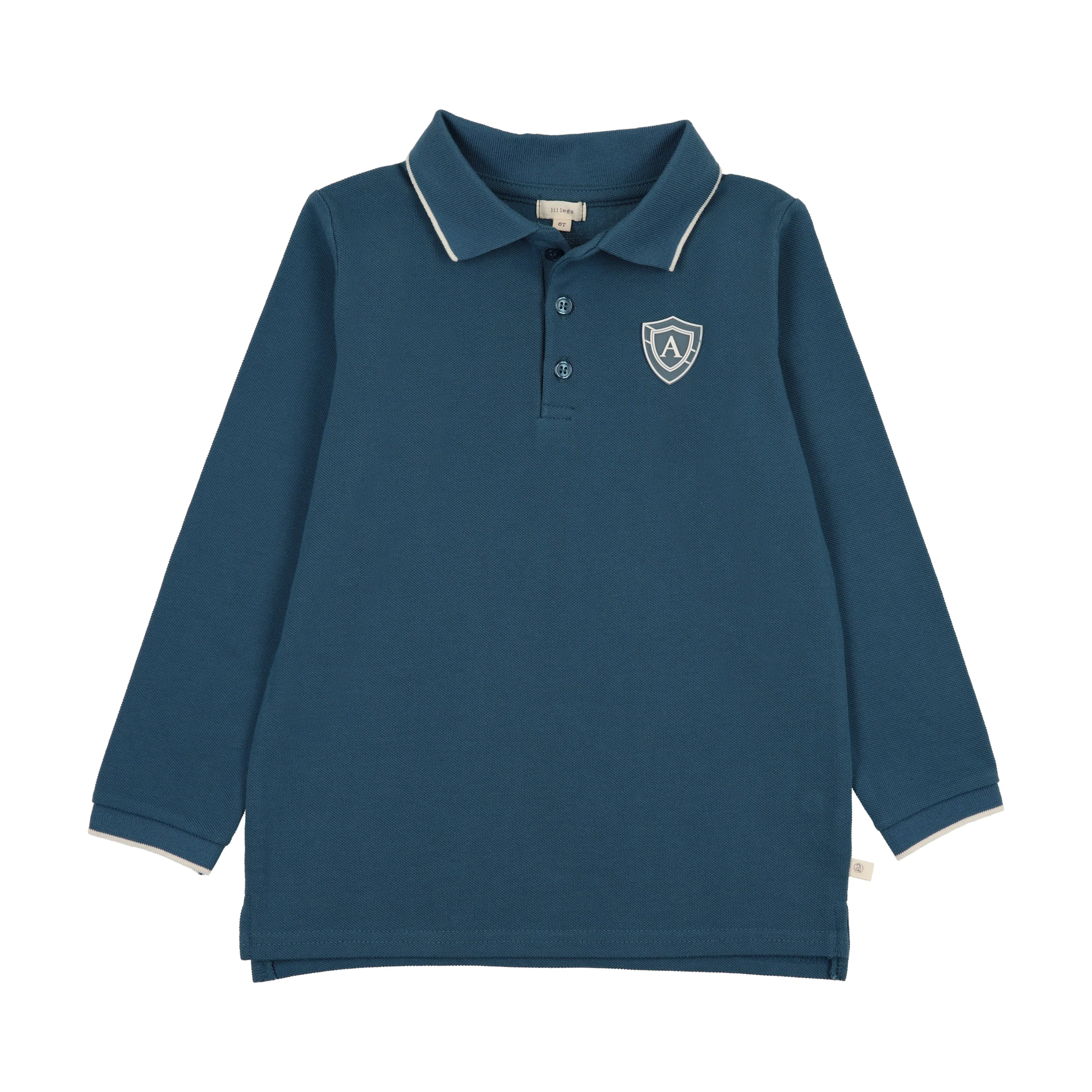 Lil Legs Logo Polo - Slate (Long Sleeve)