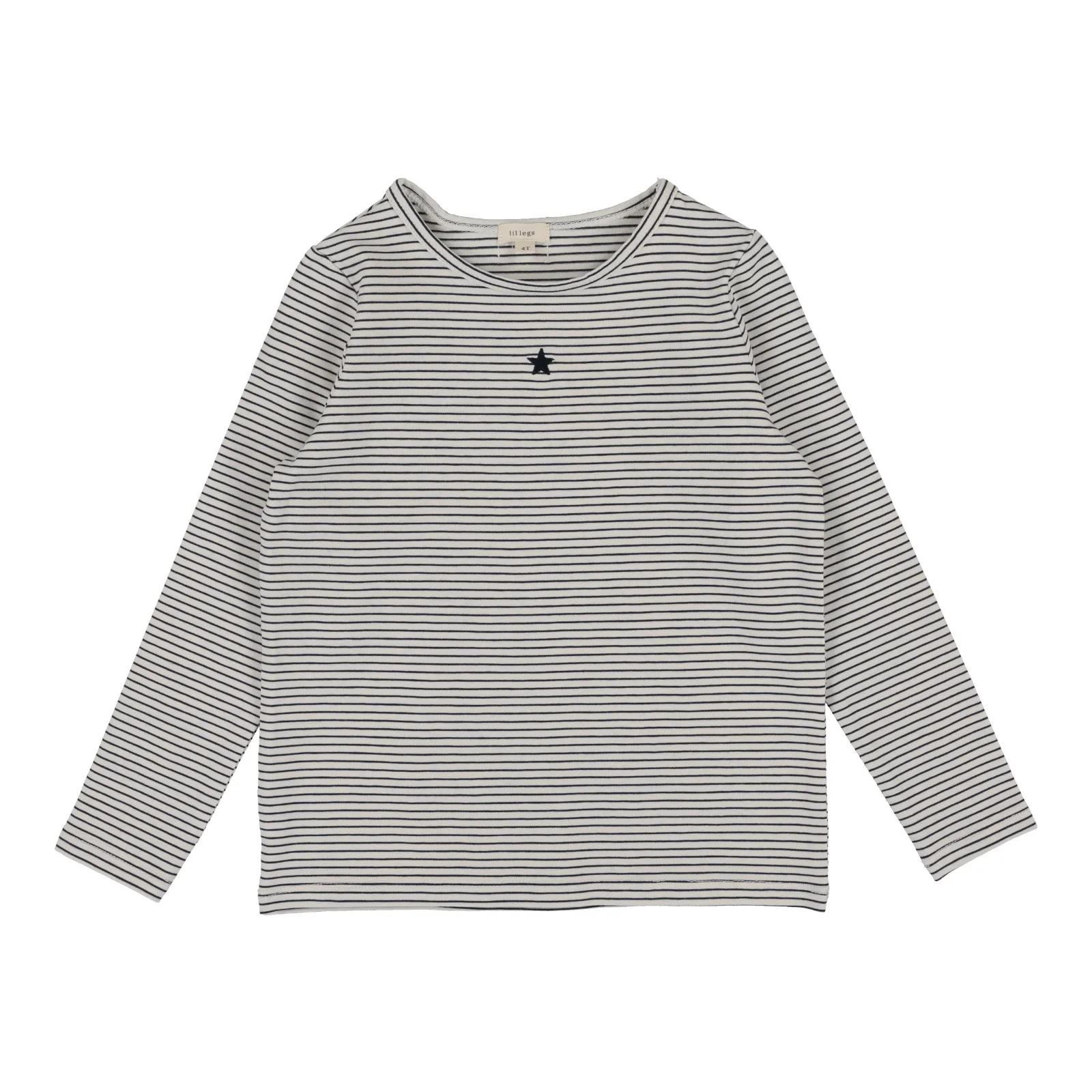 Lil Legs Long Sleeve Stripe Tee - Navy
