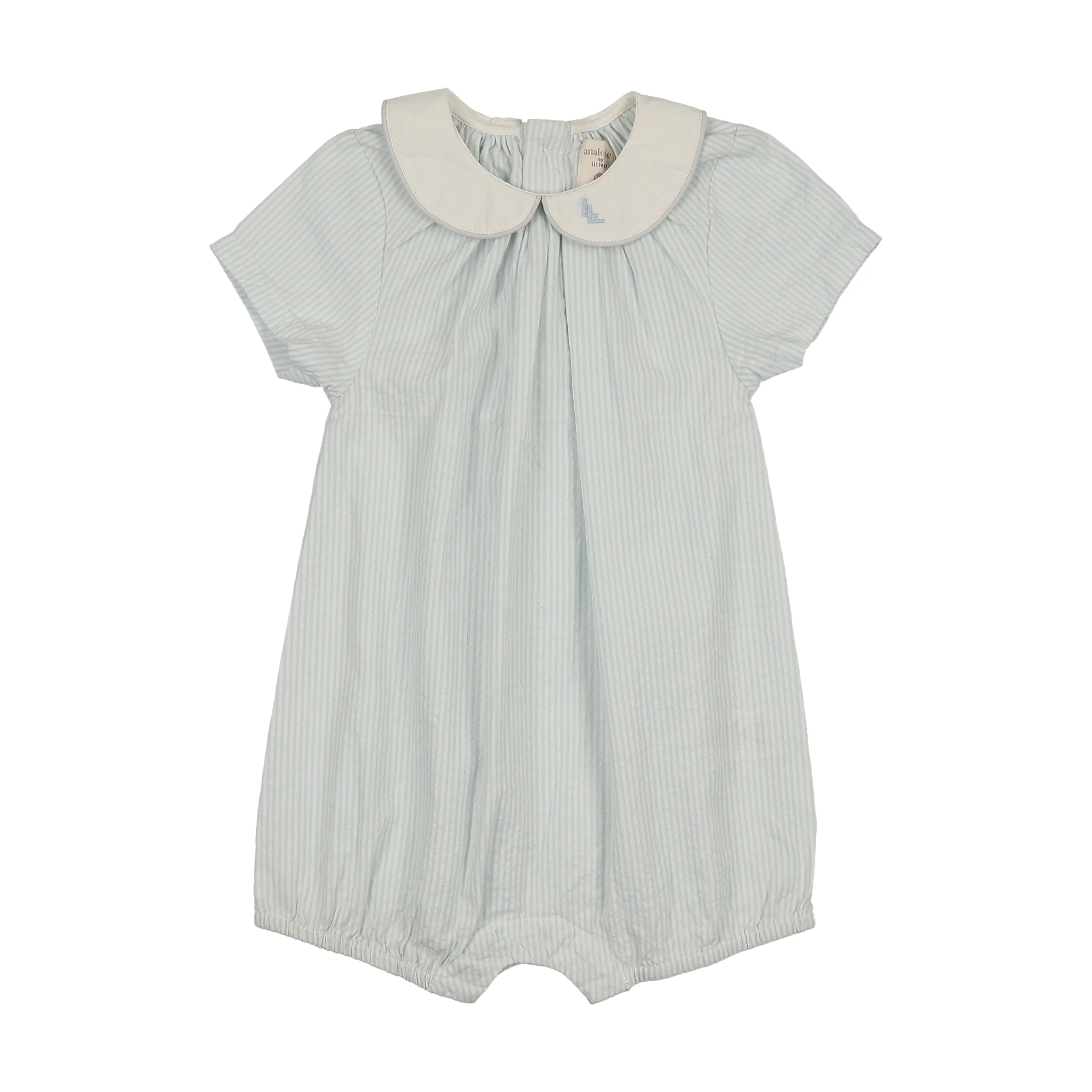 Lil Legs Mountain Meadow Boys Bubble Romper - Clear Blue