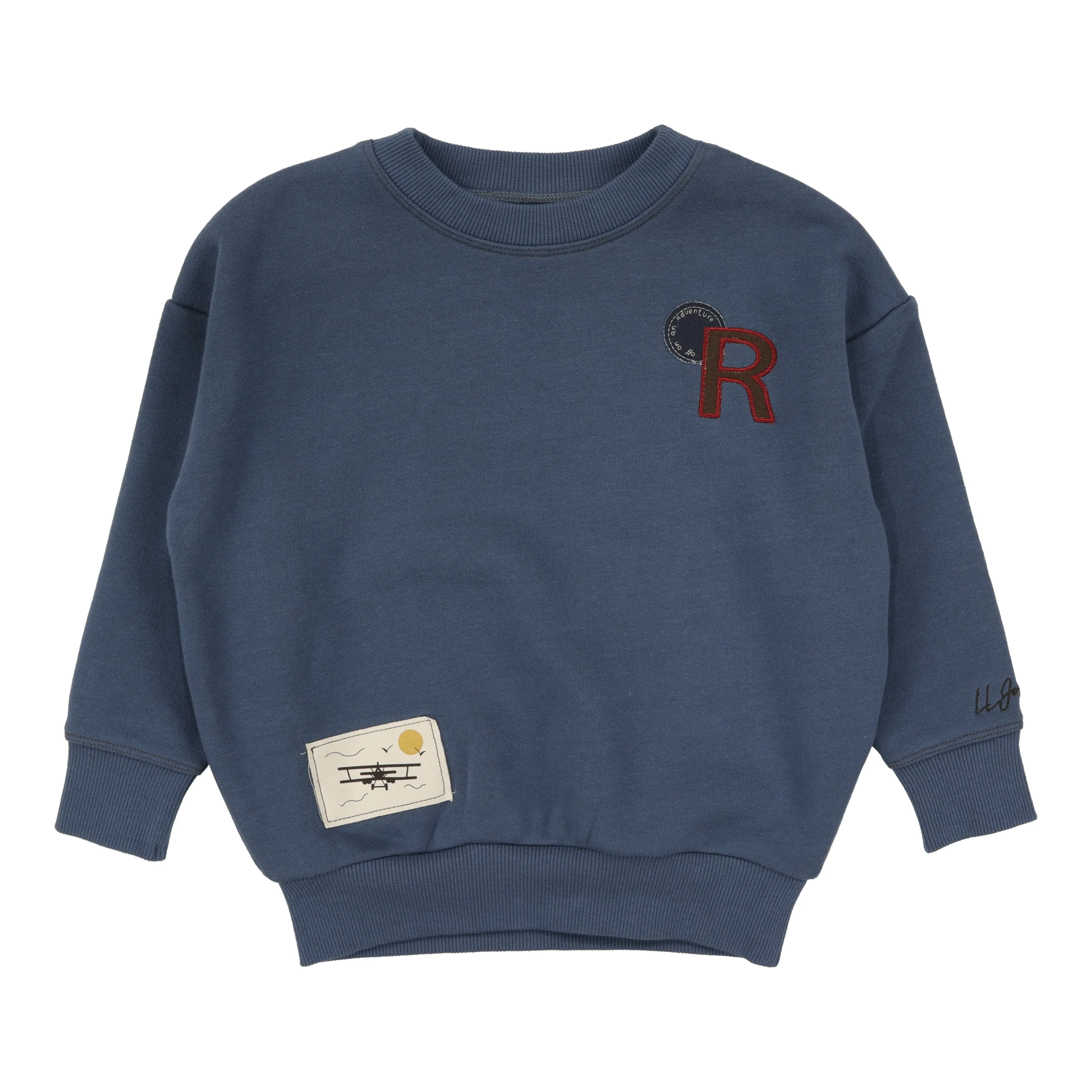 Lil Legs Patch Sweatshirt - Off Blue