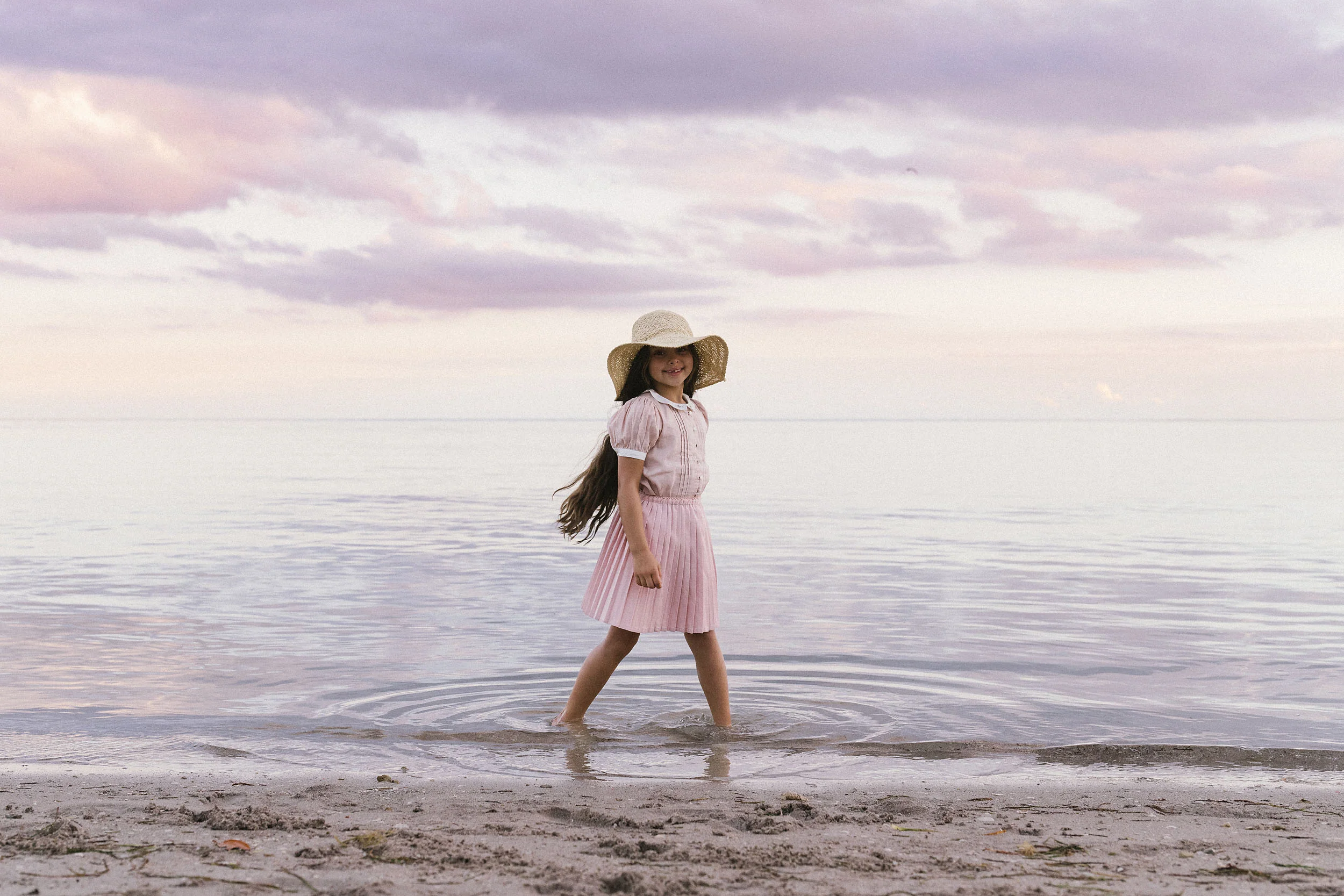 Lil Legs Pintuck Collar Blouse - Bud Pink (Short Sleeve) - Image 2
