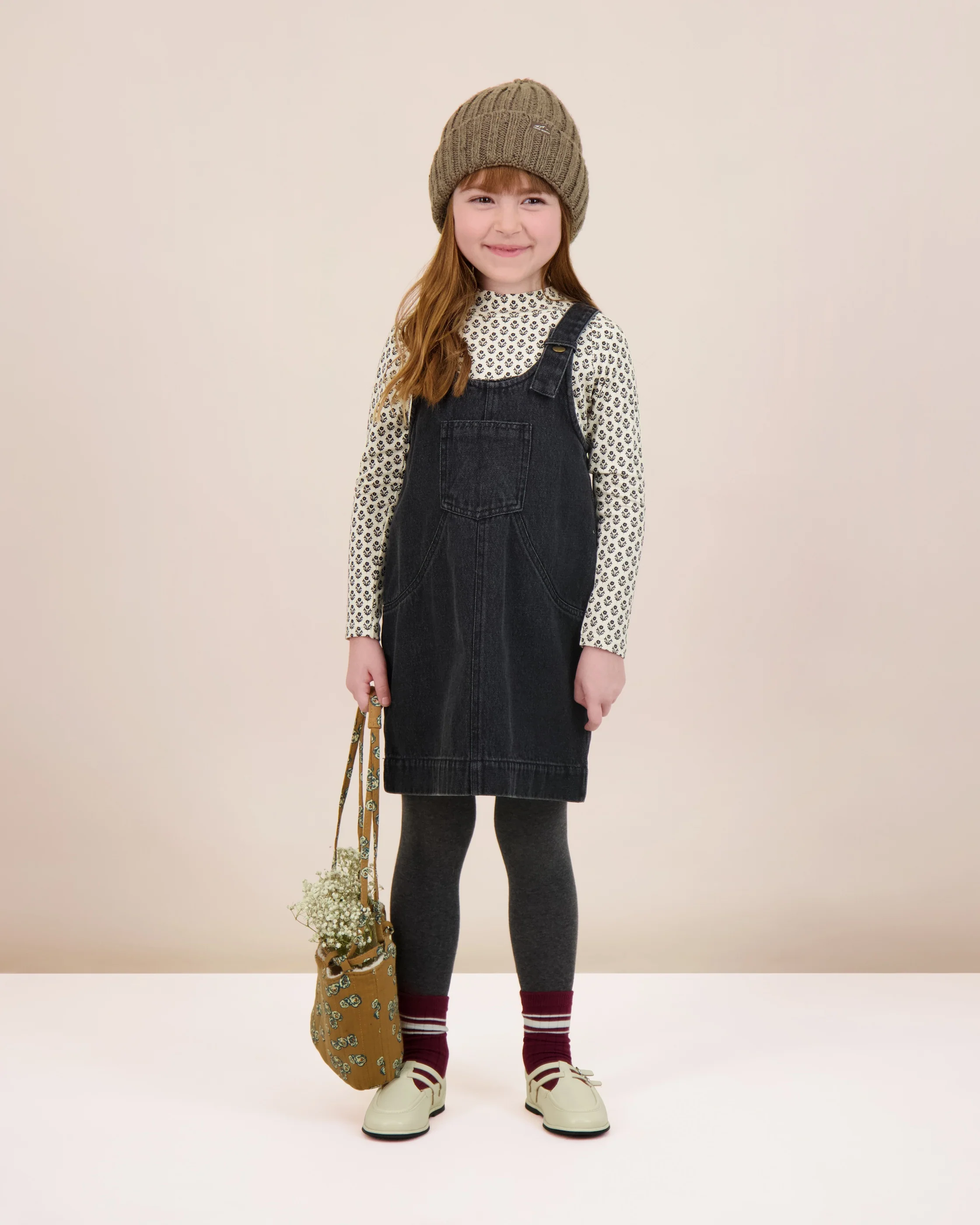 Lil Legs Utility Jumper - Black Denim - Image 2