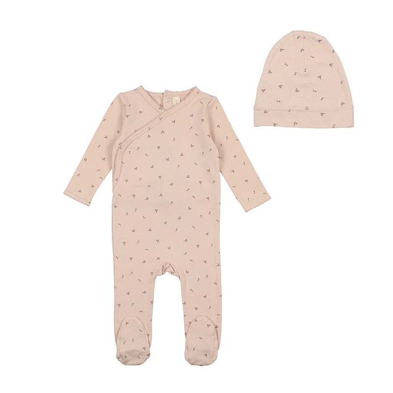 Lil Legs Printed Wrapover Footie Florette