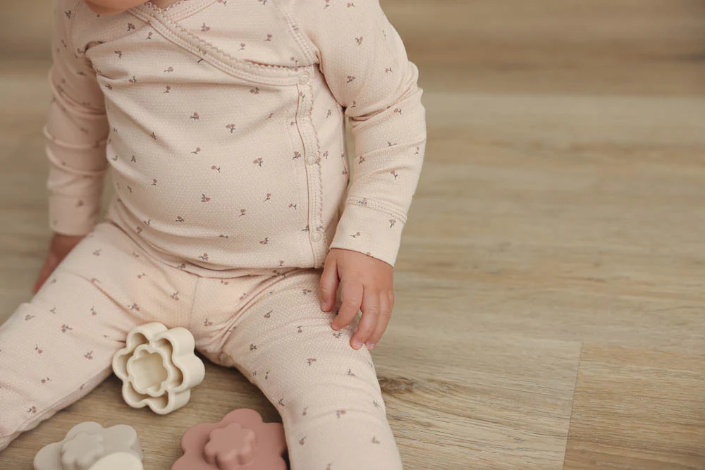 Lil Legs Printed Wrapover Footie Florette - Image 4