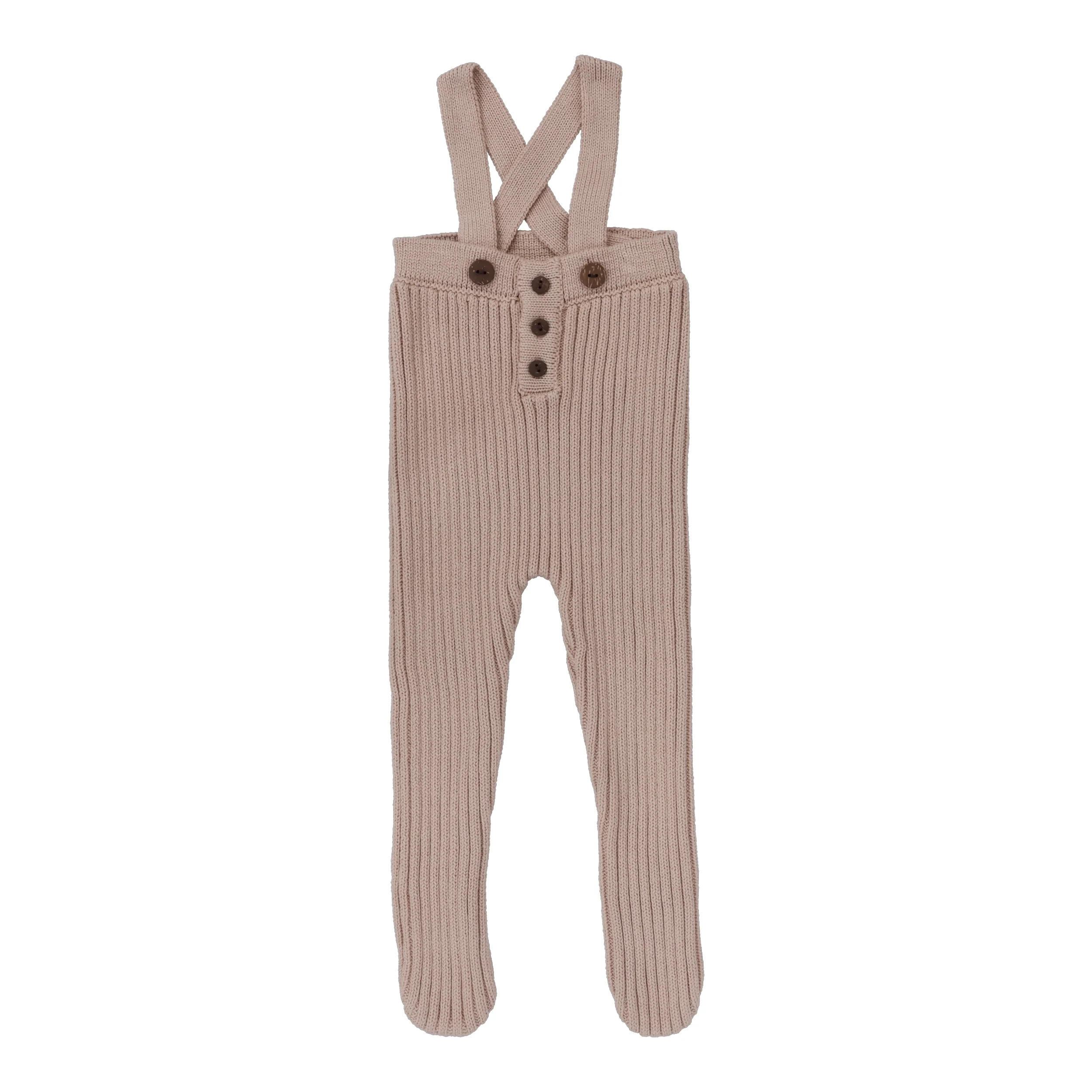 Lil Legs Rib Knit Overalls - Pink - Image 2
