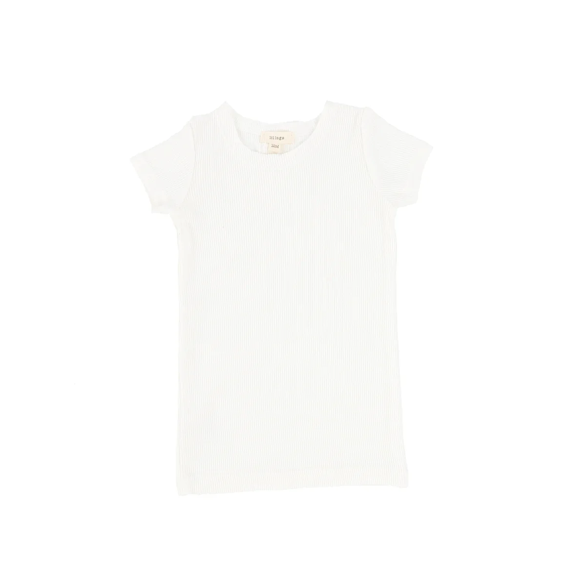 Lil Legs Ribbed Tee Short Sleeve - Winter White