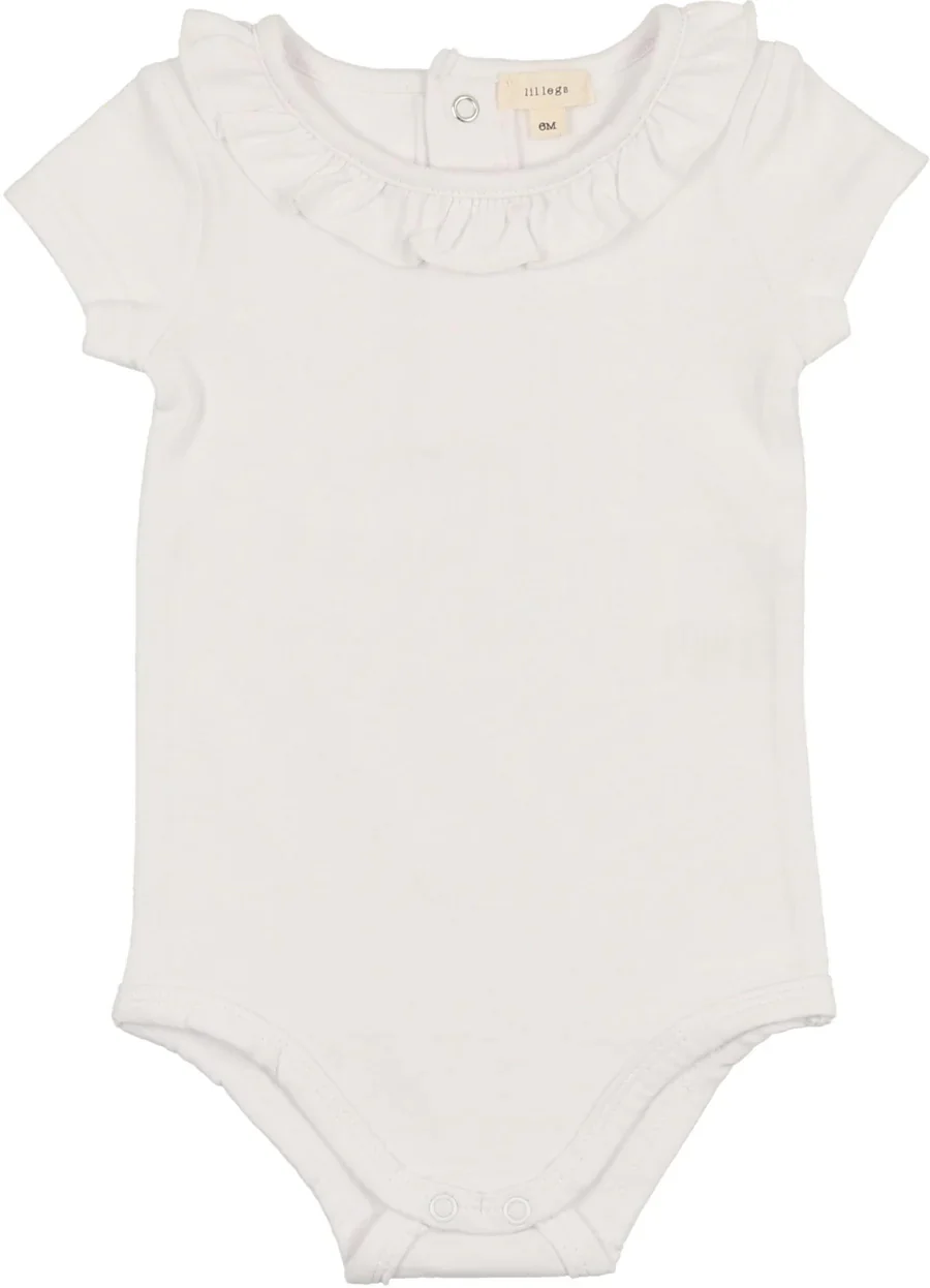 Lil legs Ruffle Onesie - Winter White
