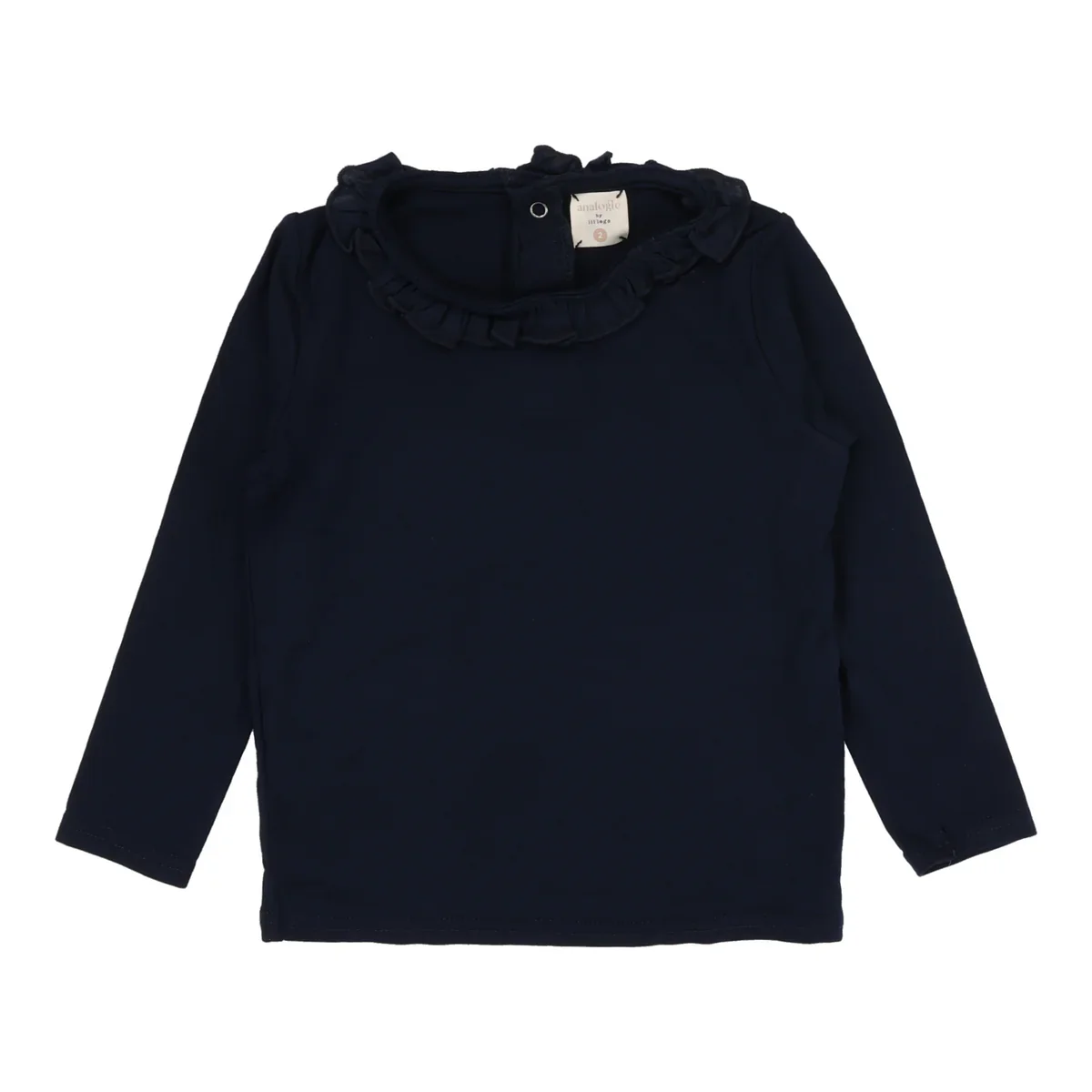 Lil legs Ruffle Tee - Navy