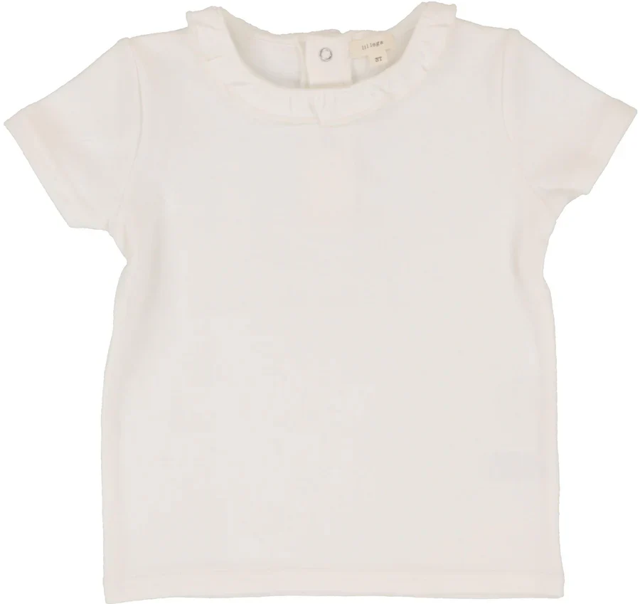 Lil legs Ruffle Tee - Winter White