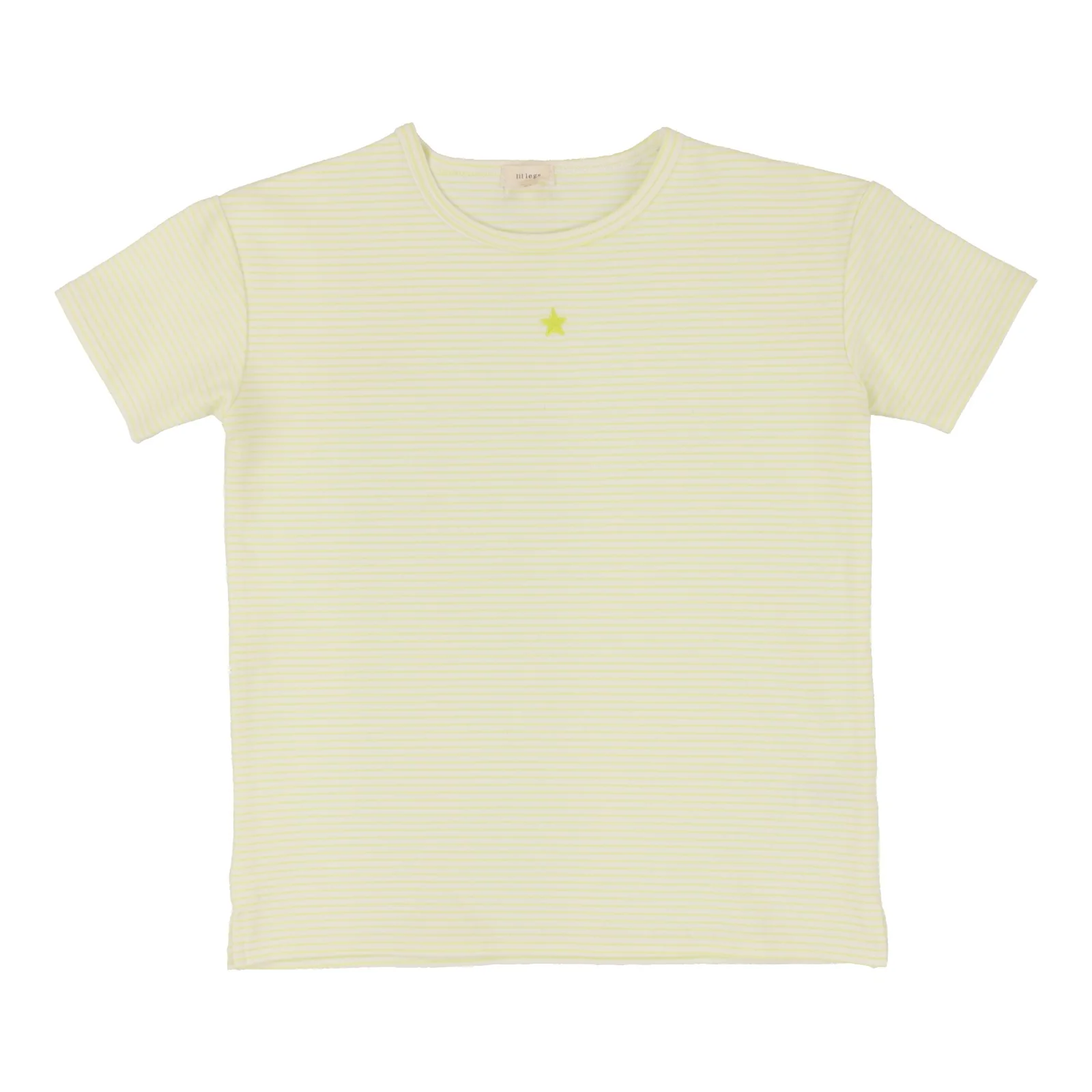 Lil Legs Short Sleeve Stripe Tee - Neon Yellow