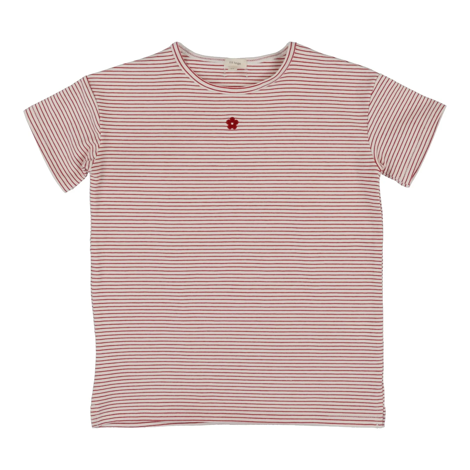 Lil Legs Short Sleeve Stripe Tee - Red