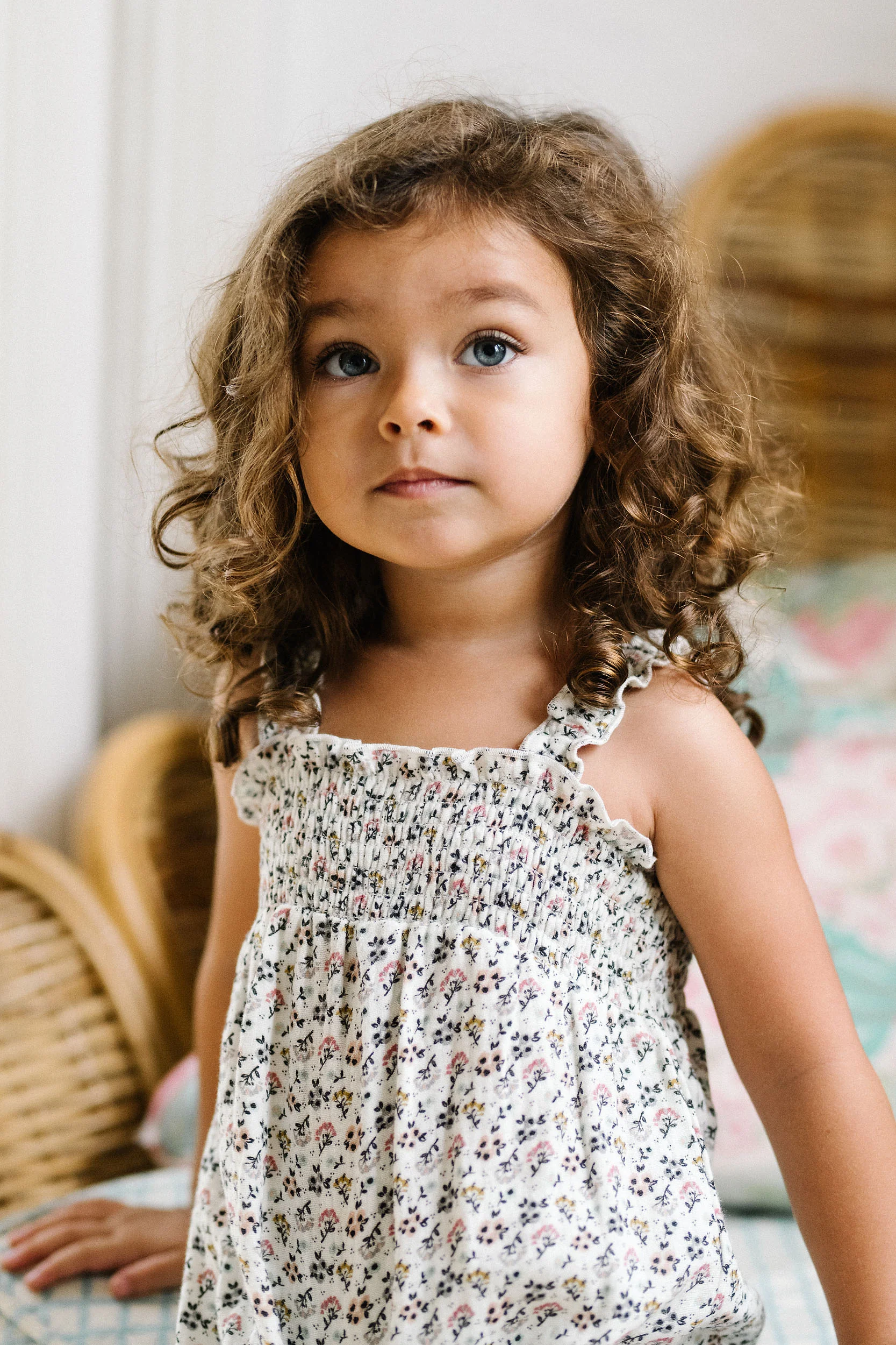 Lil Legs Smocked Bubble Romper - Multi Botanical - Image 3