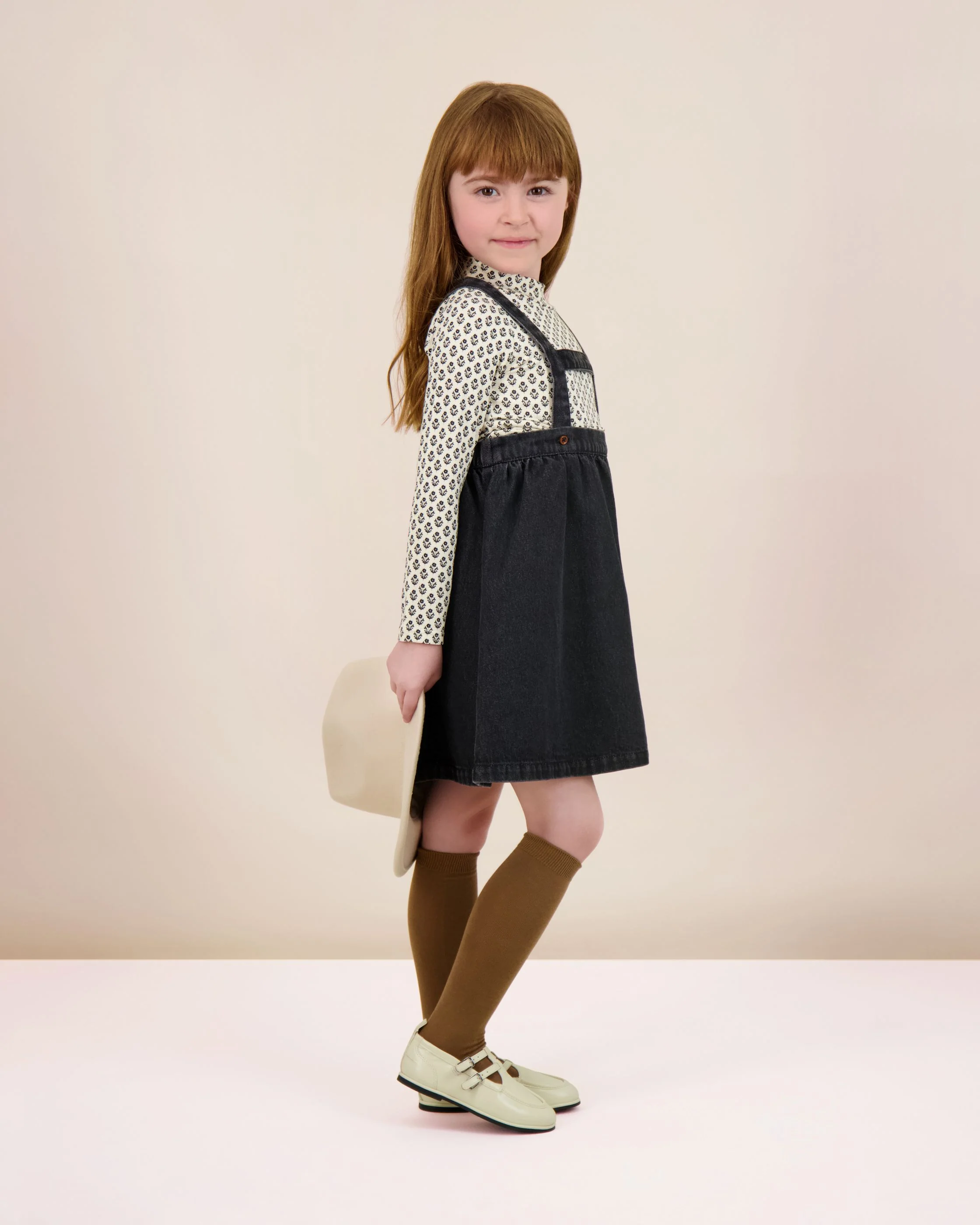 Lil Legs Strap Denim Jumper - Black Denim - Image 2