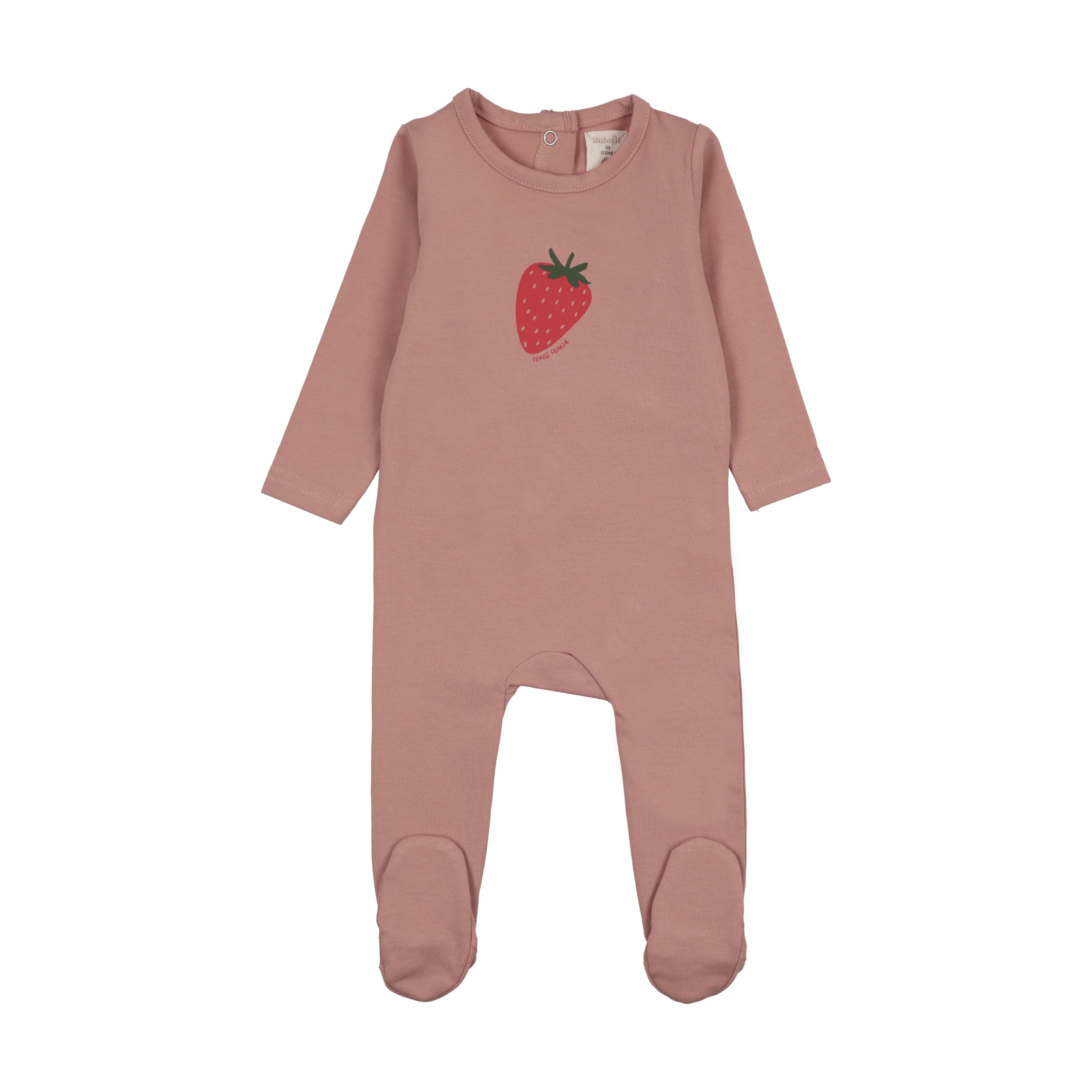 Lil Legs Strawberry Footie & Hat - Berry