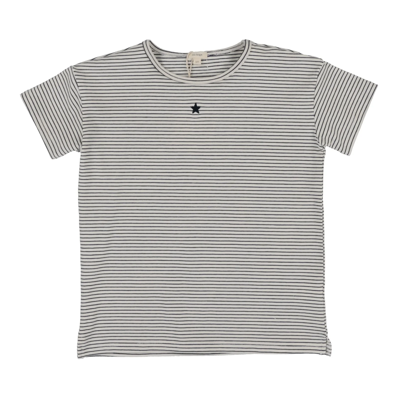 Lil Legs Short Sleeve Stripe Tee - Navy