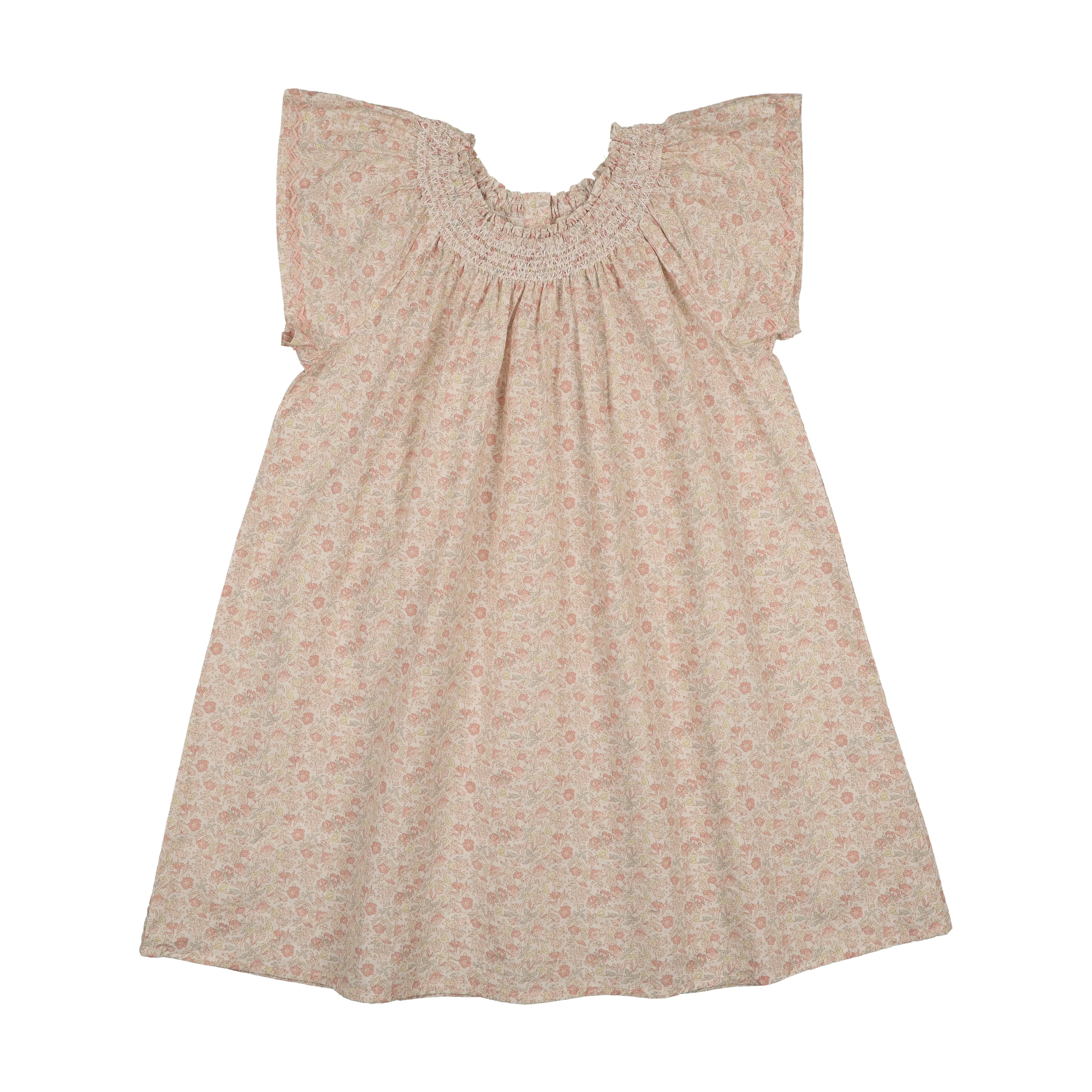 Lil Legs Sunny Blossoms Flutter Dress - Bud Pink