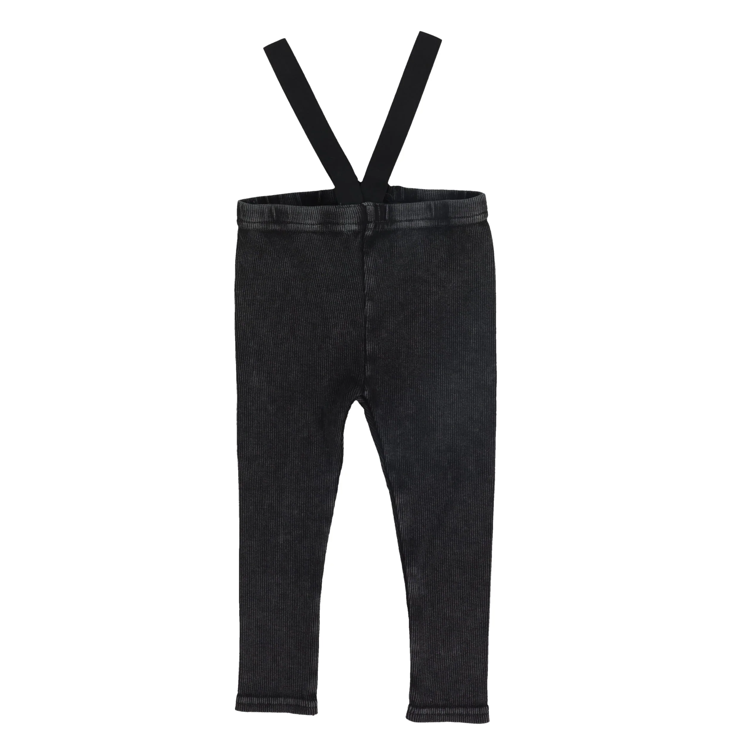 Lil Legs Suspender Leggings - Black Wash