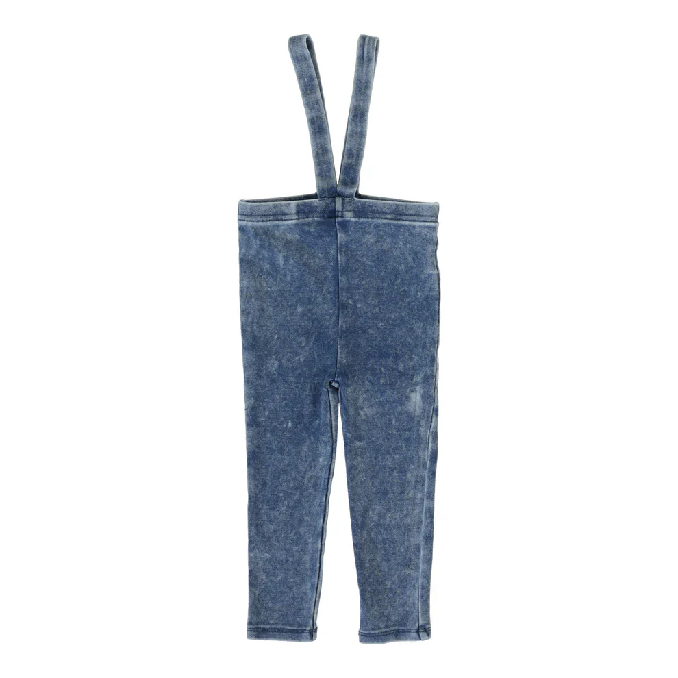Lil Legs Suspender Leggings - Blue Wash