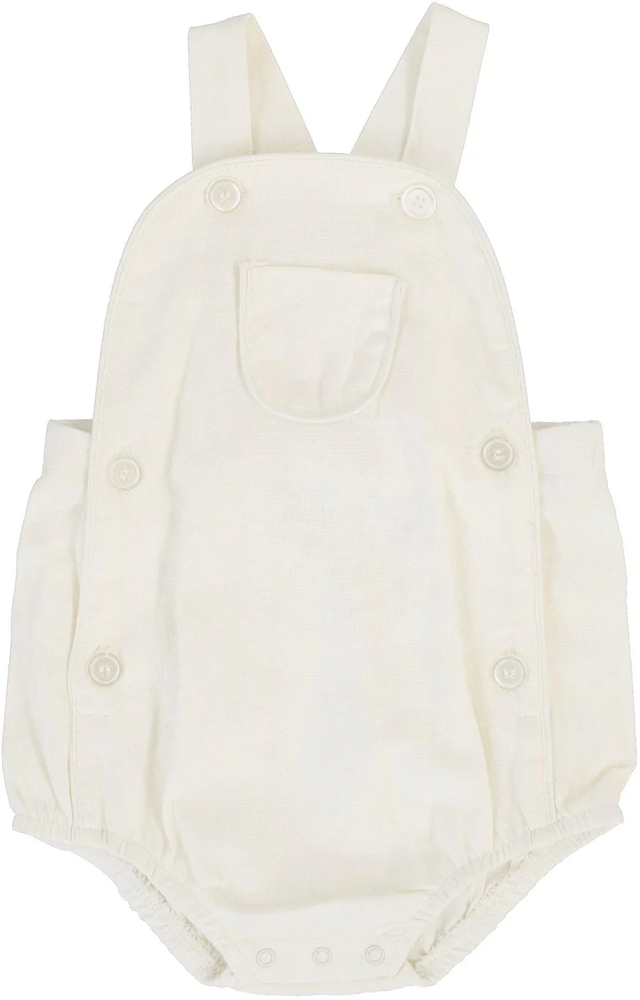 Lil Legs Suspender Shorts - Cream - Image 3