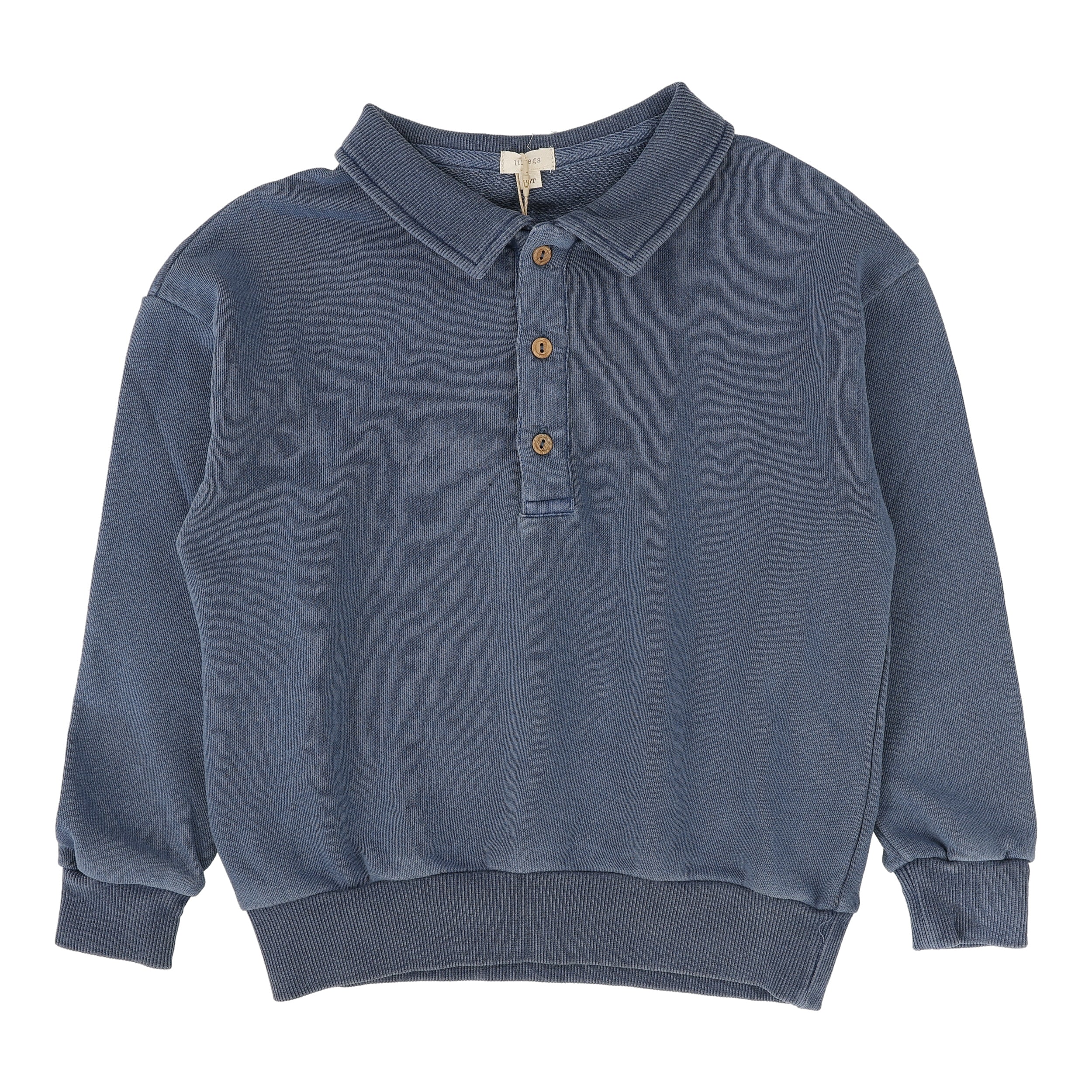 Lil Legs Sweatshirt Polo - Blue Wash