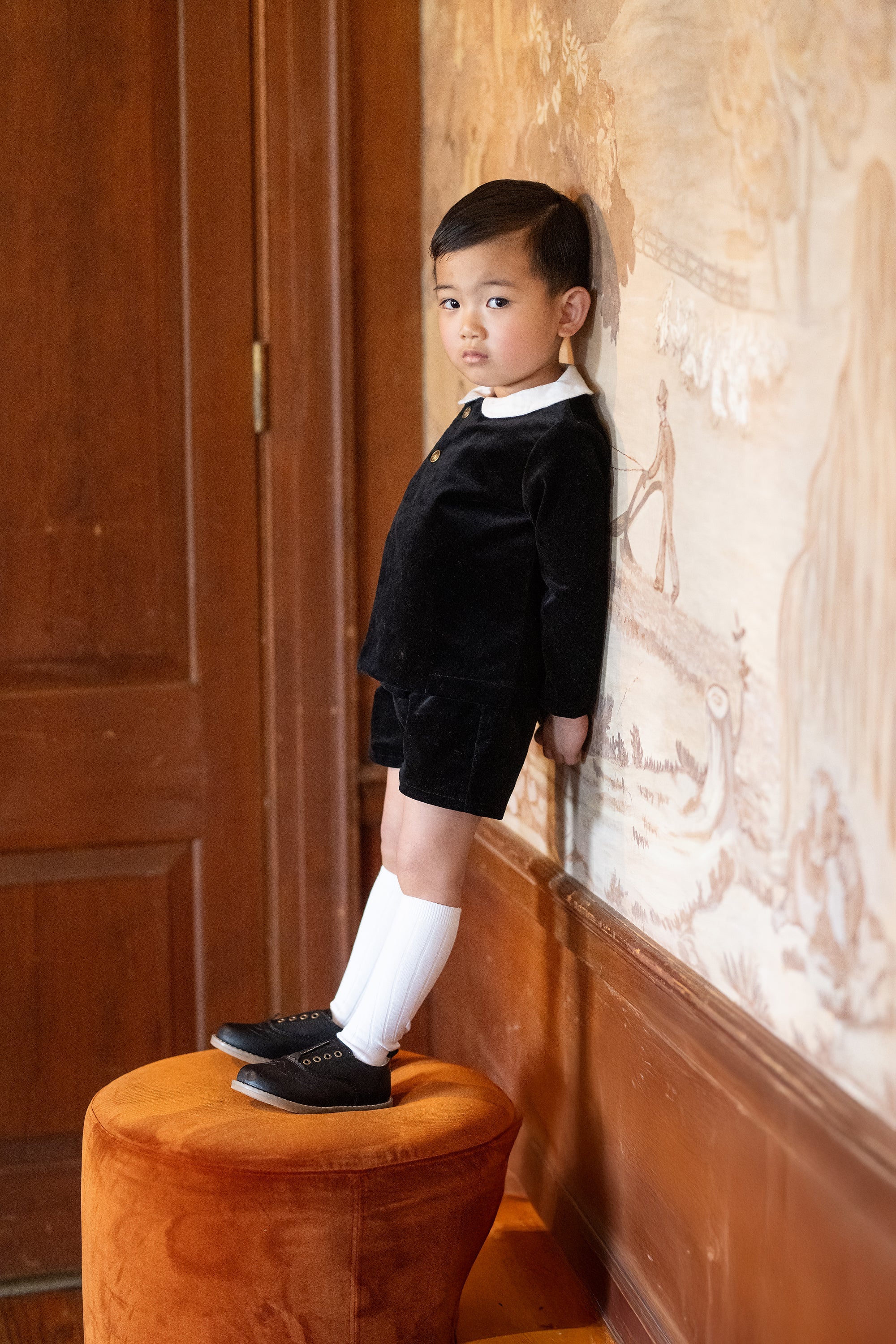 Lil Legs Toddler Velvet Blazer - Black - Image 2