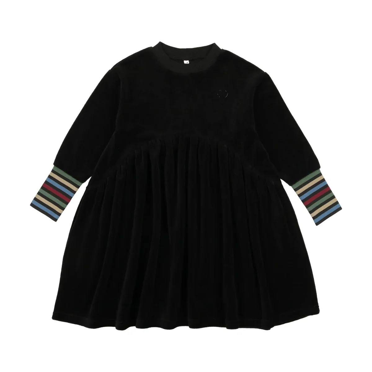 Lil Legs Velour Dress - Black