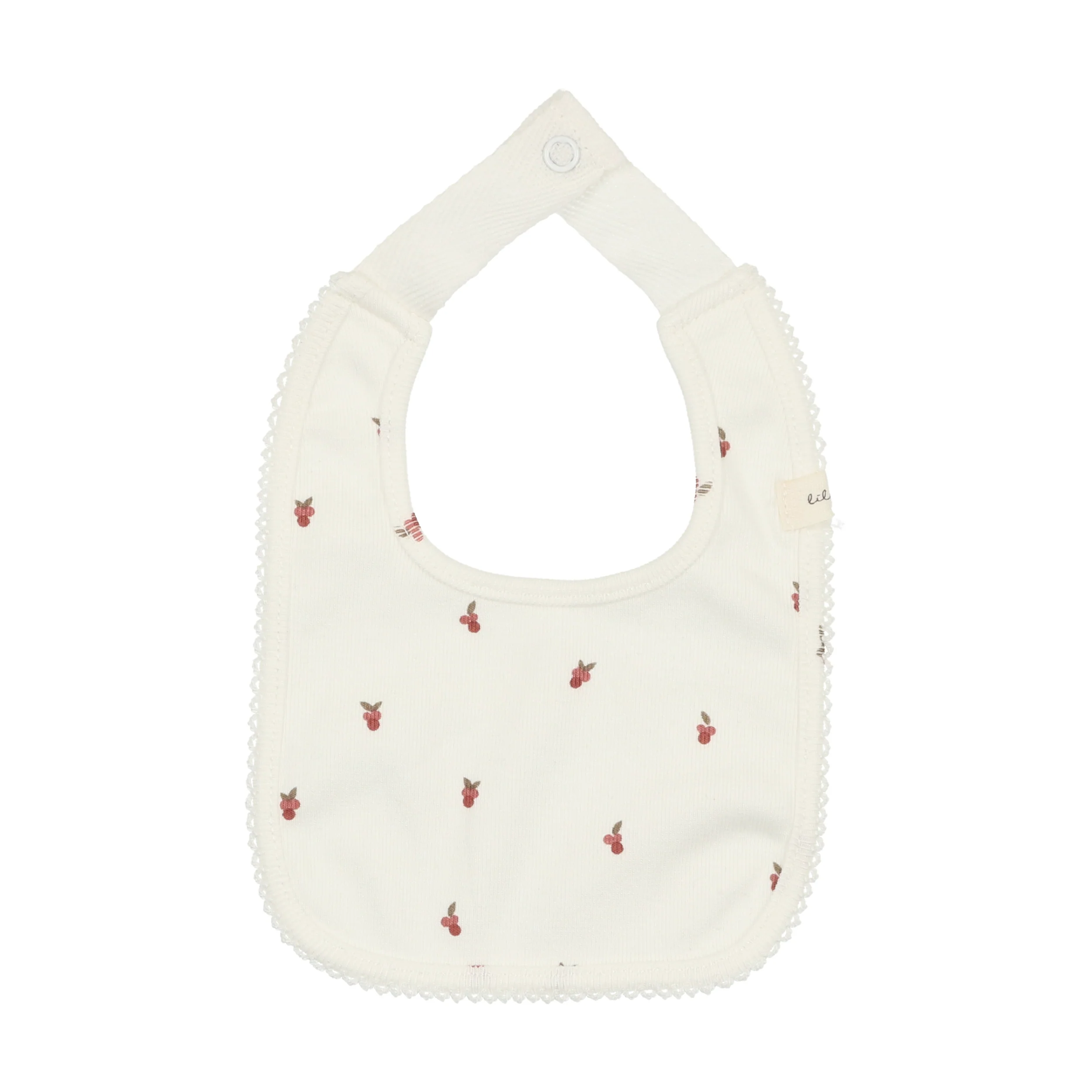Lil Legs Very Berry Bib - White/Red