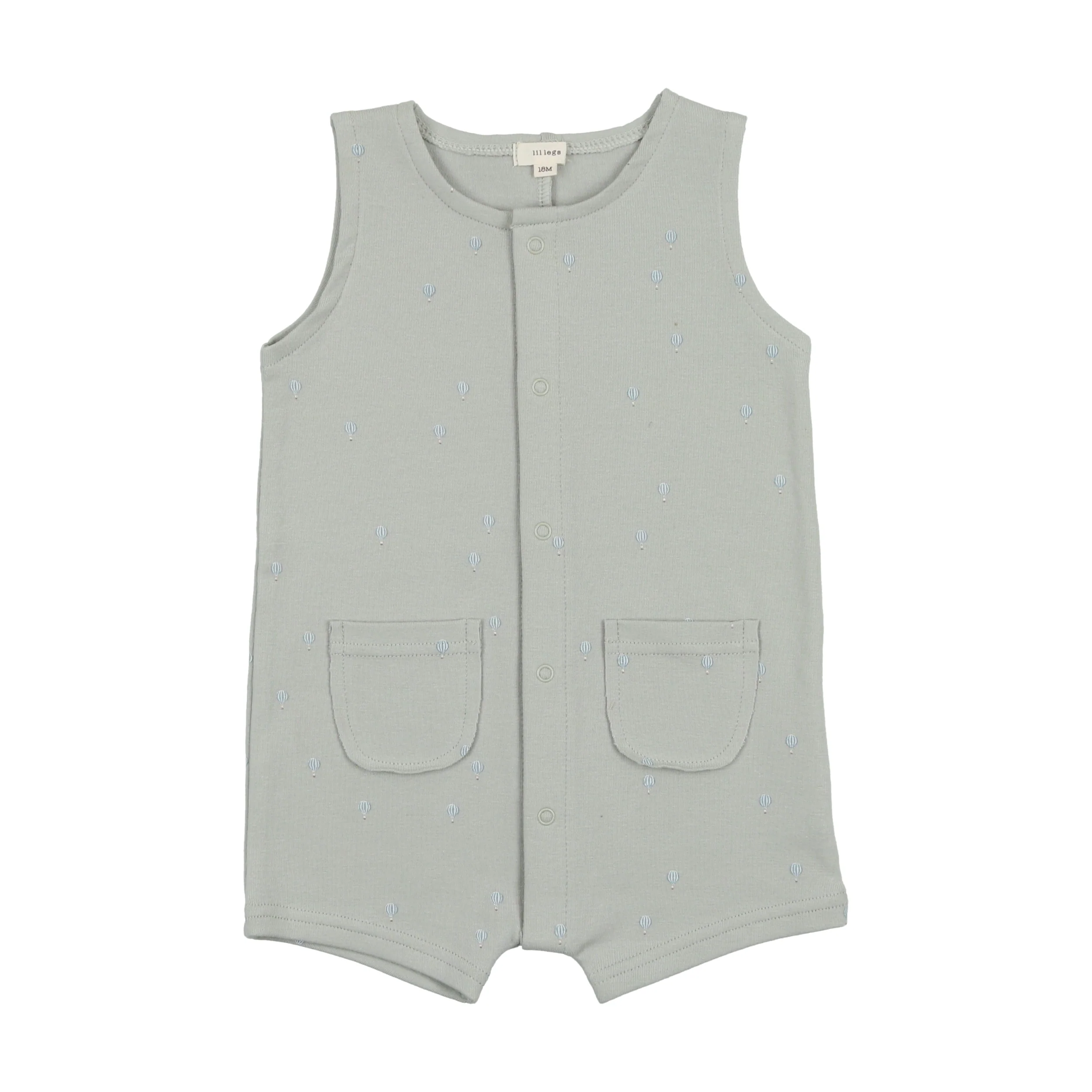 Lilette All Over Hot Air Balloon Romper - Seafoam