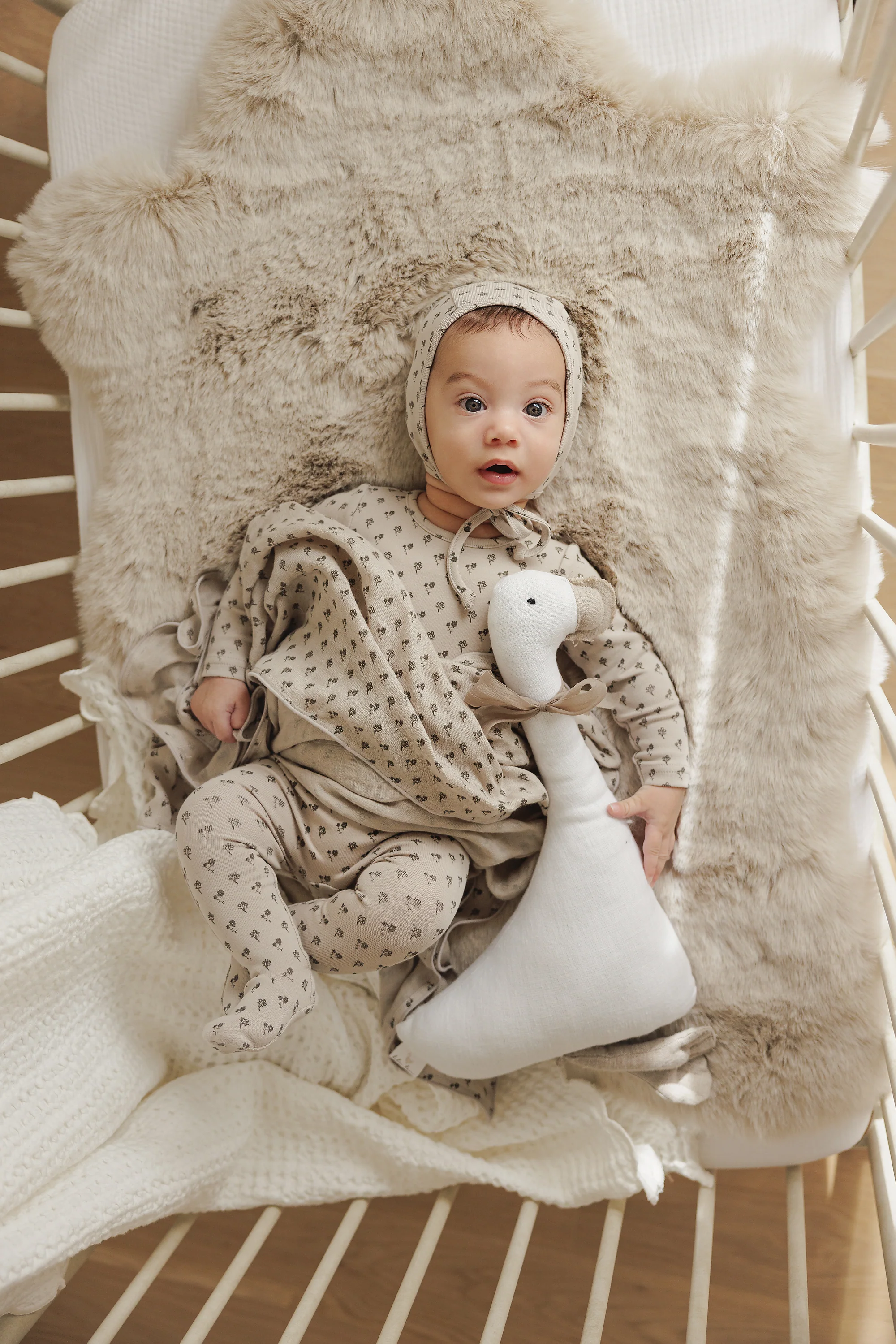 Lilette Ballard Print Layette Set - Oat - Image 2