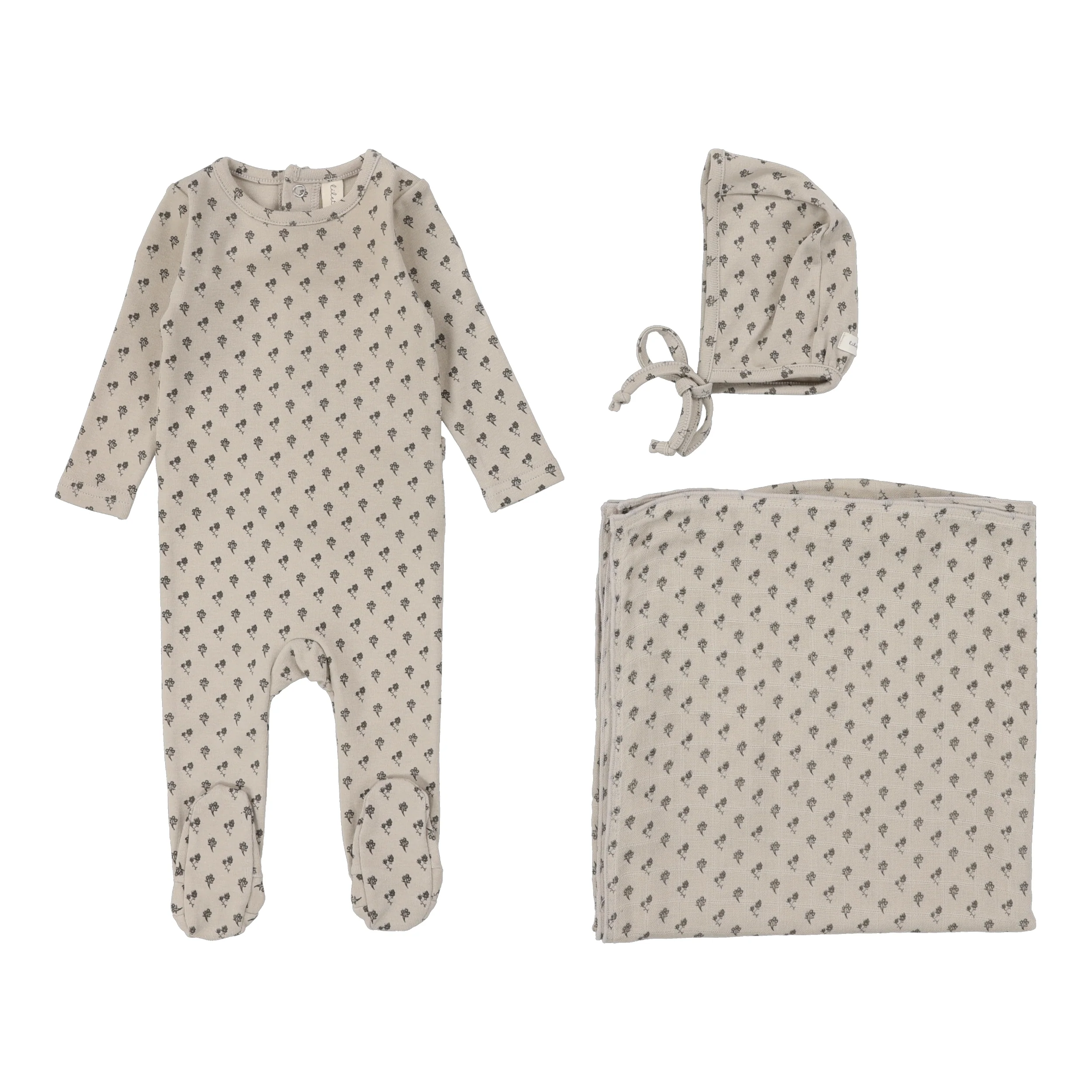 Lilette Ballard Print Layette Set - Oat