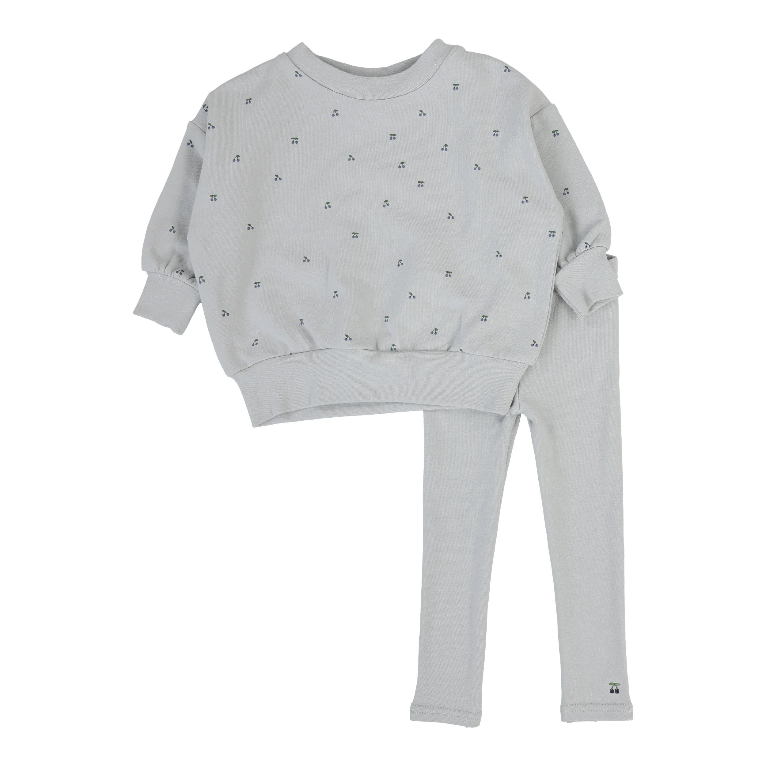 Lilette Cherry Print Set - Pale Blue