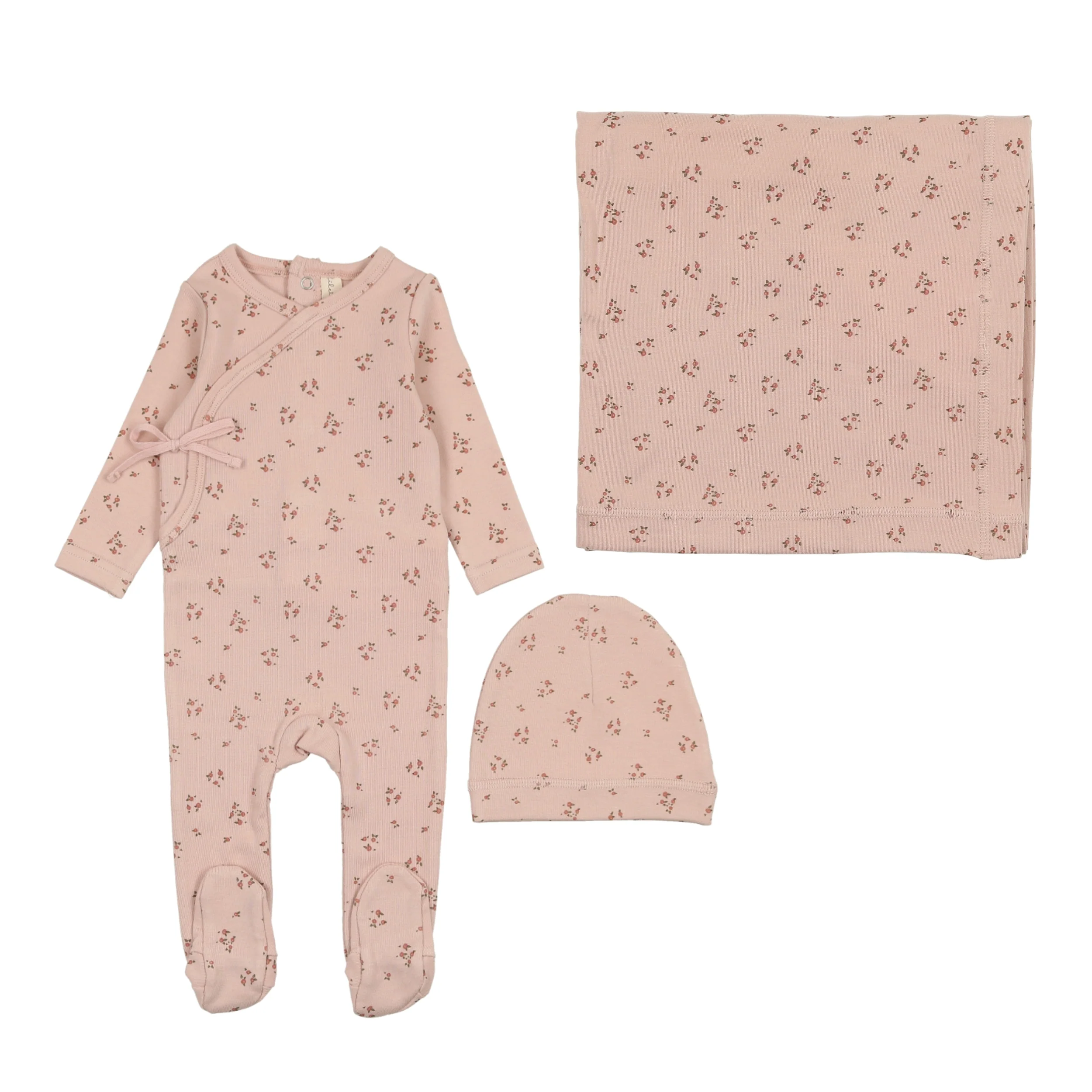 Lilette Dainty Floral 3PC Set - Dusty Pink/Floral