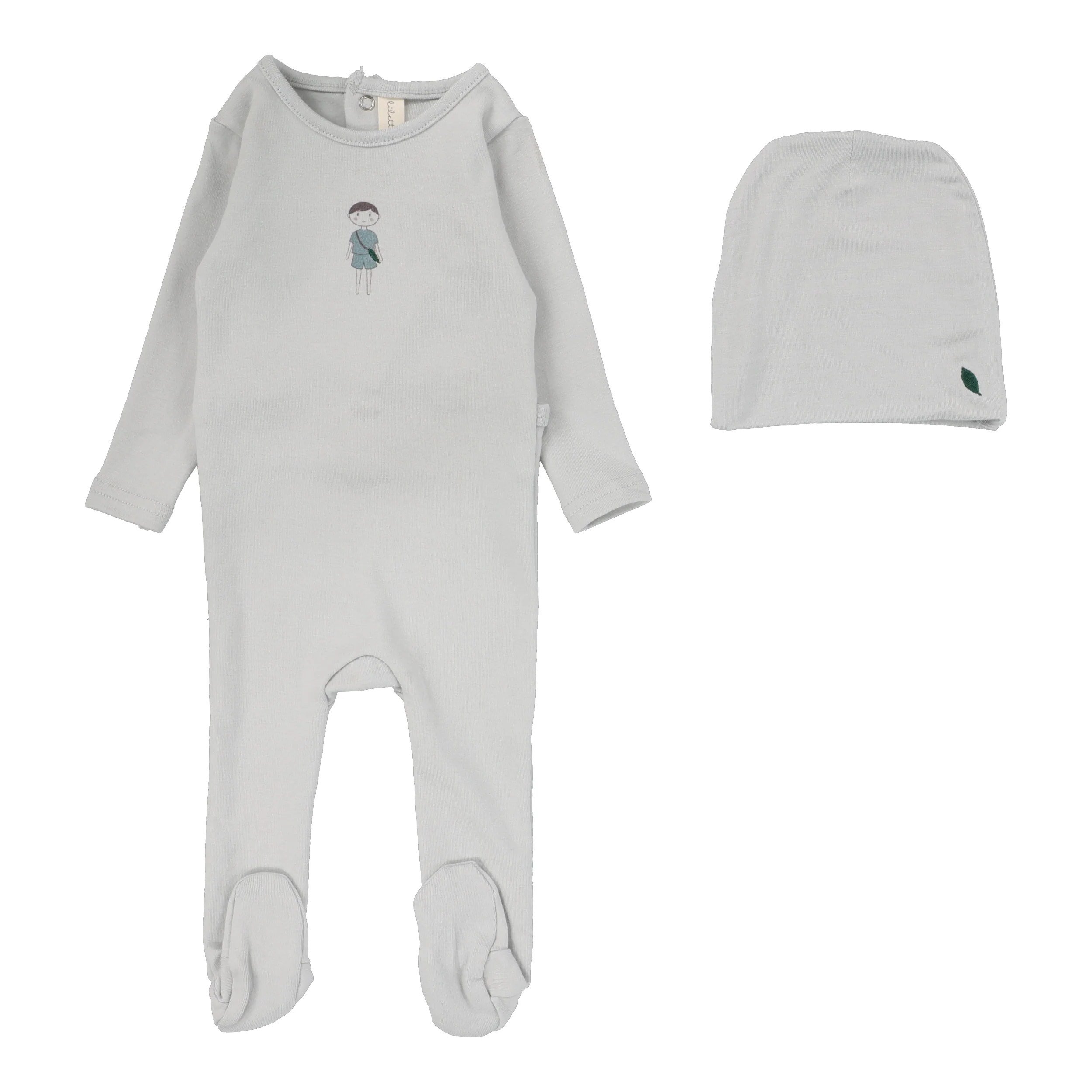 Lilette Doll Footie & Beanie - Seafoam