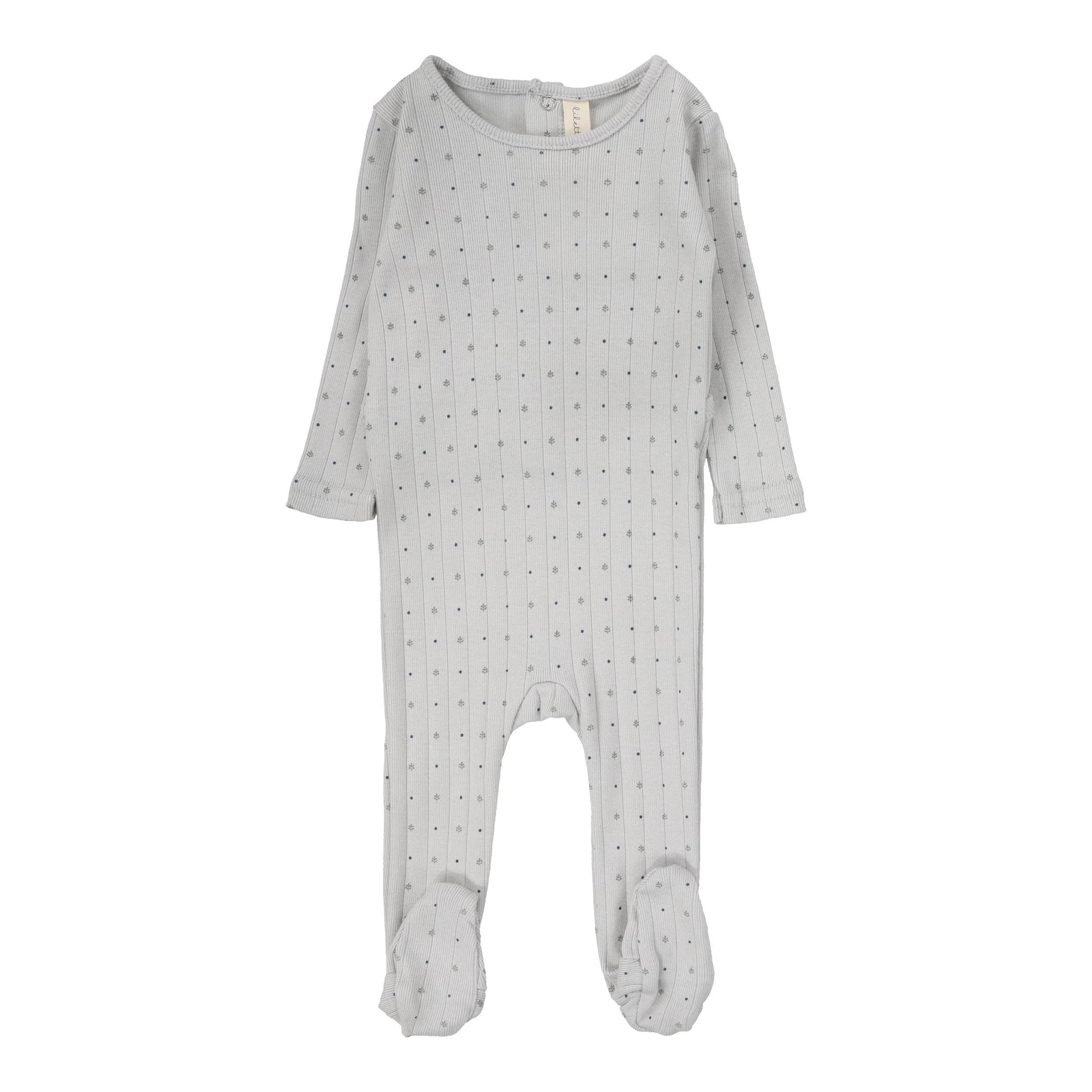 Lilette Linear Printed Footie - Light Blue