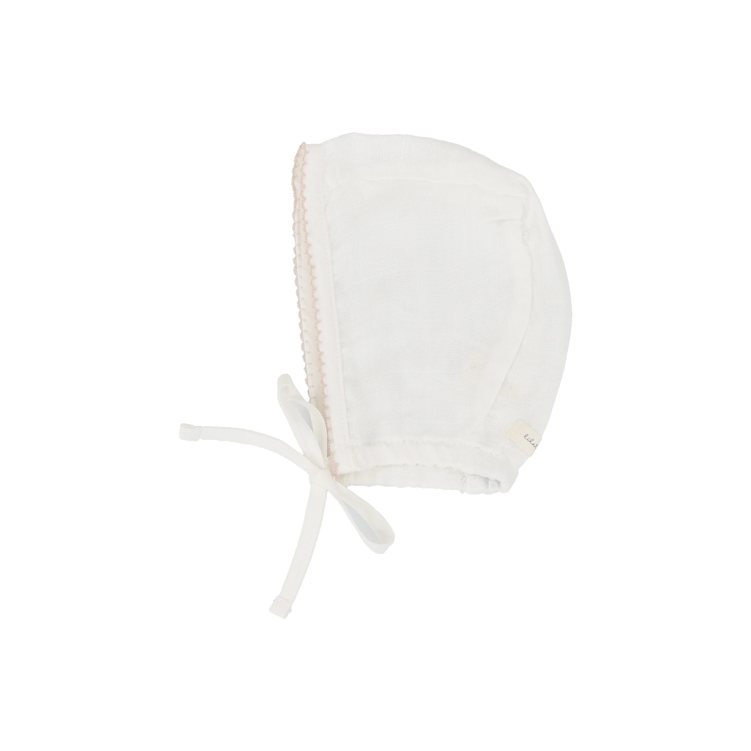 Lilette Edged Collar Bonnet - Winter White/Blush