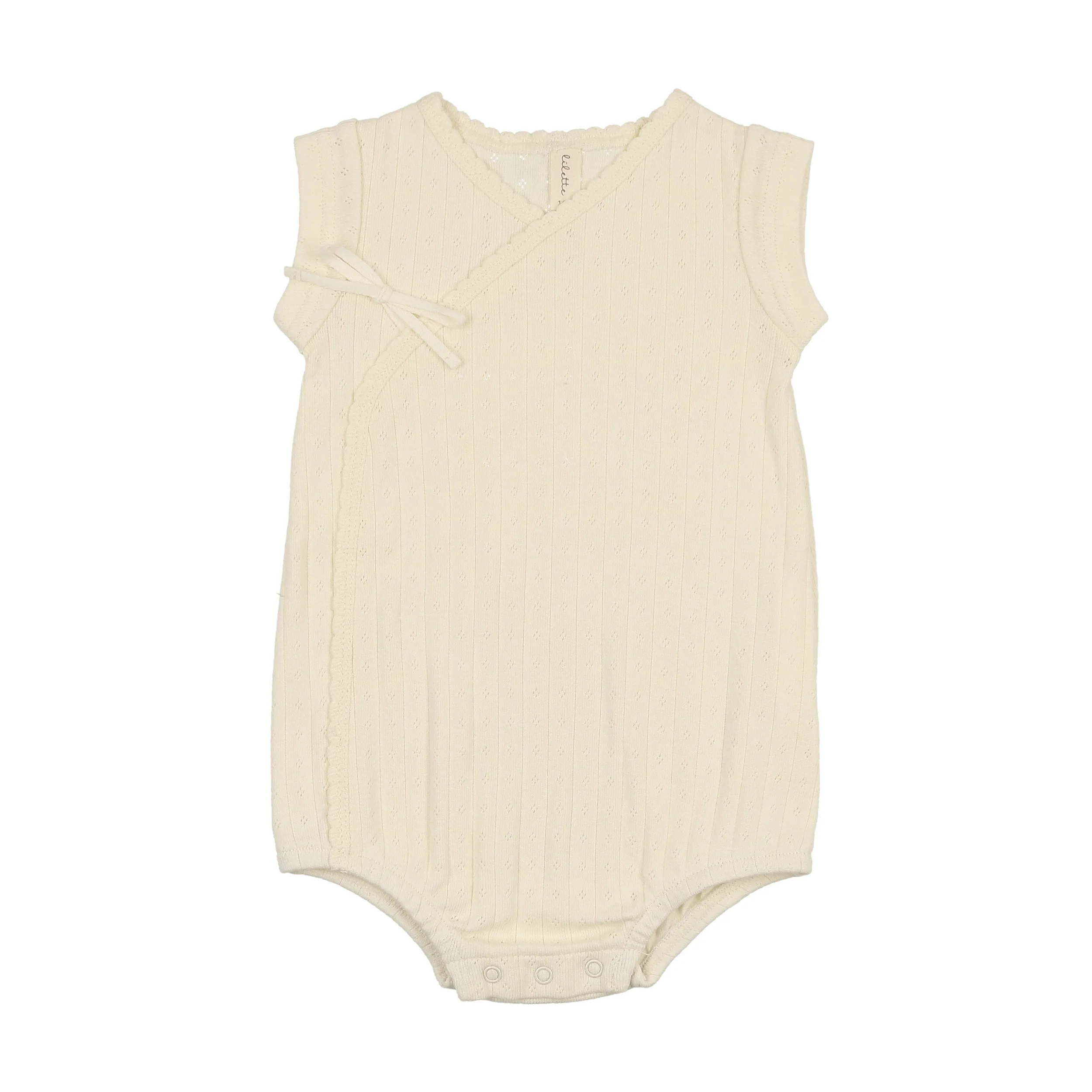 Lilette Fine Pointelle Romper - Cream