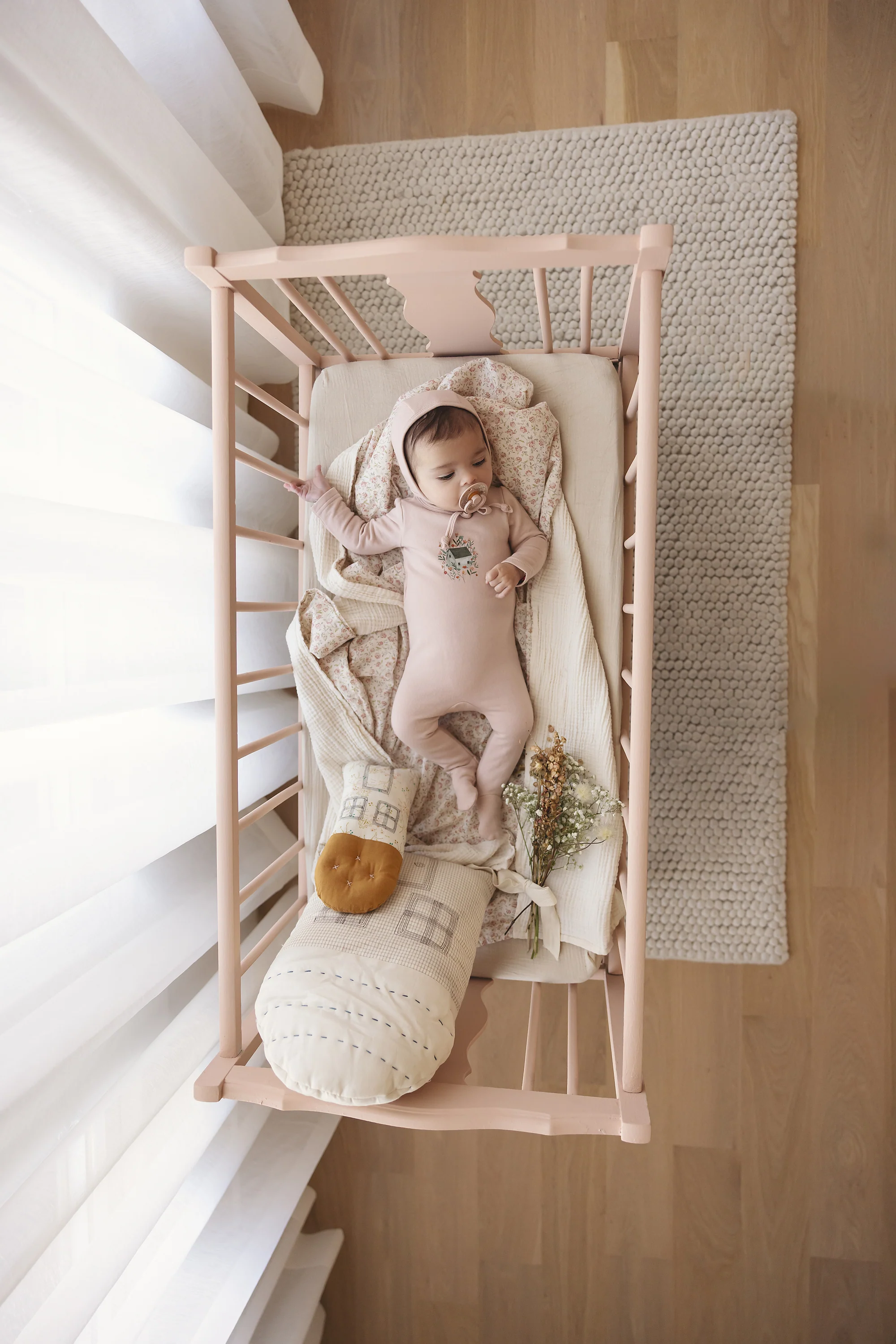 Lilette French Terry Doll House Print Footie - Pink - Image 2
