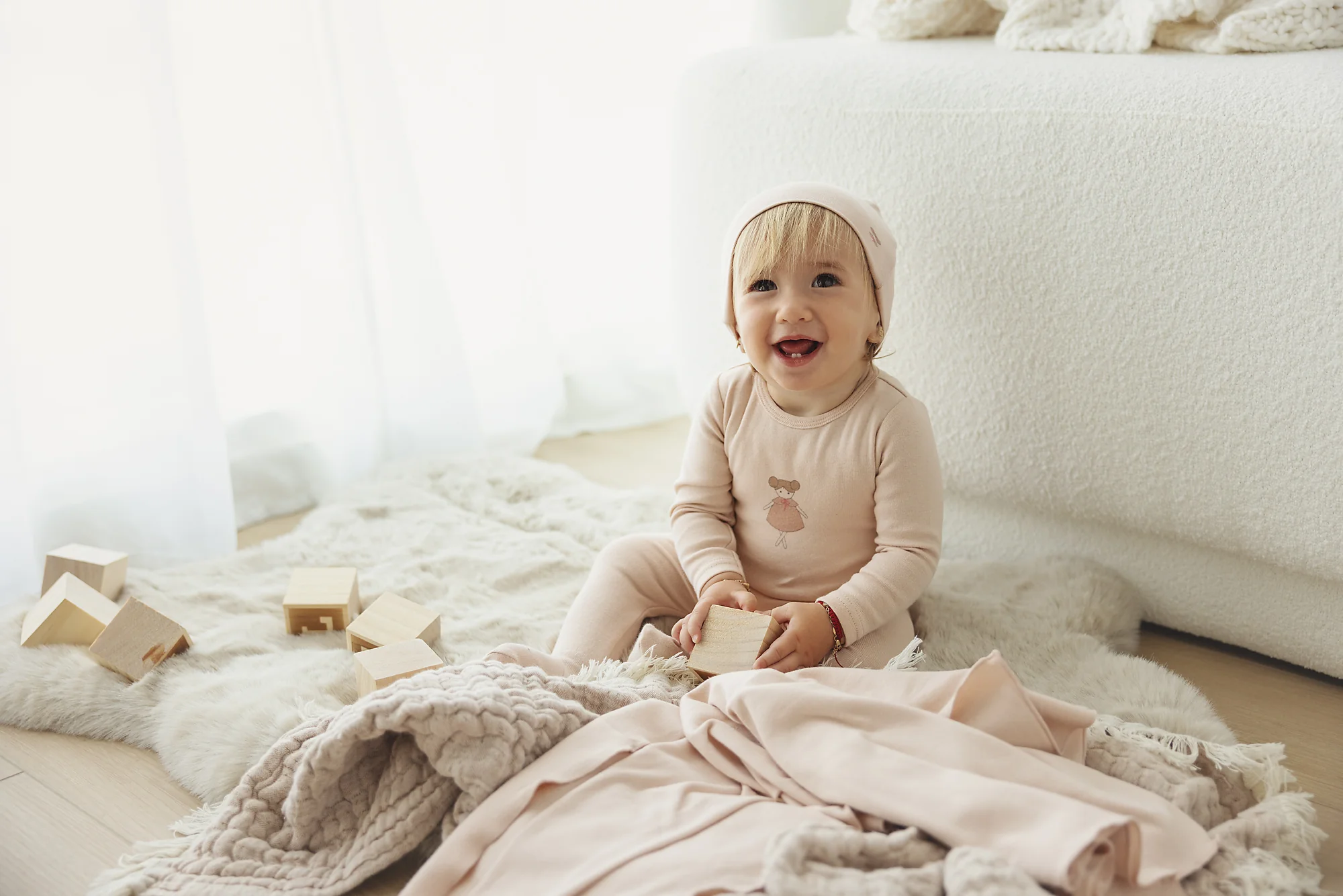 Lilette Graphic Layette Set - Dusty Pink - Image 2