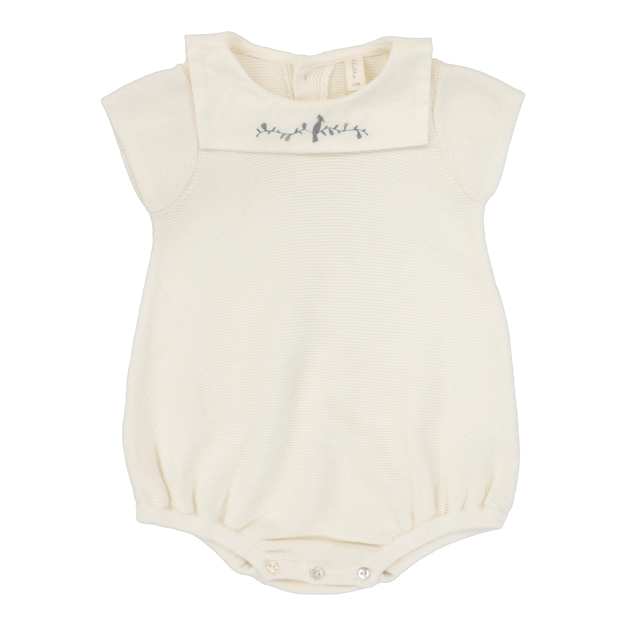 Lilette Knit Collar Romper - Cream (Boys)