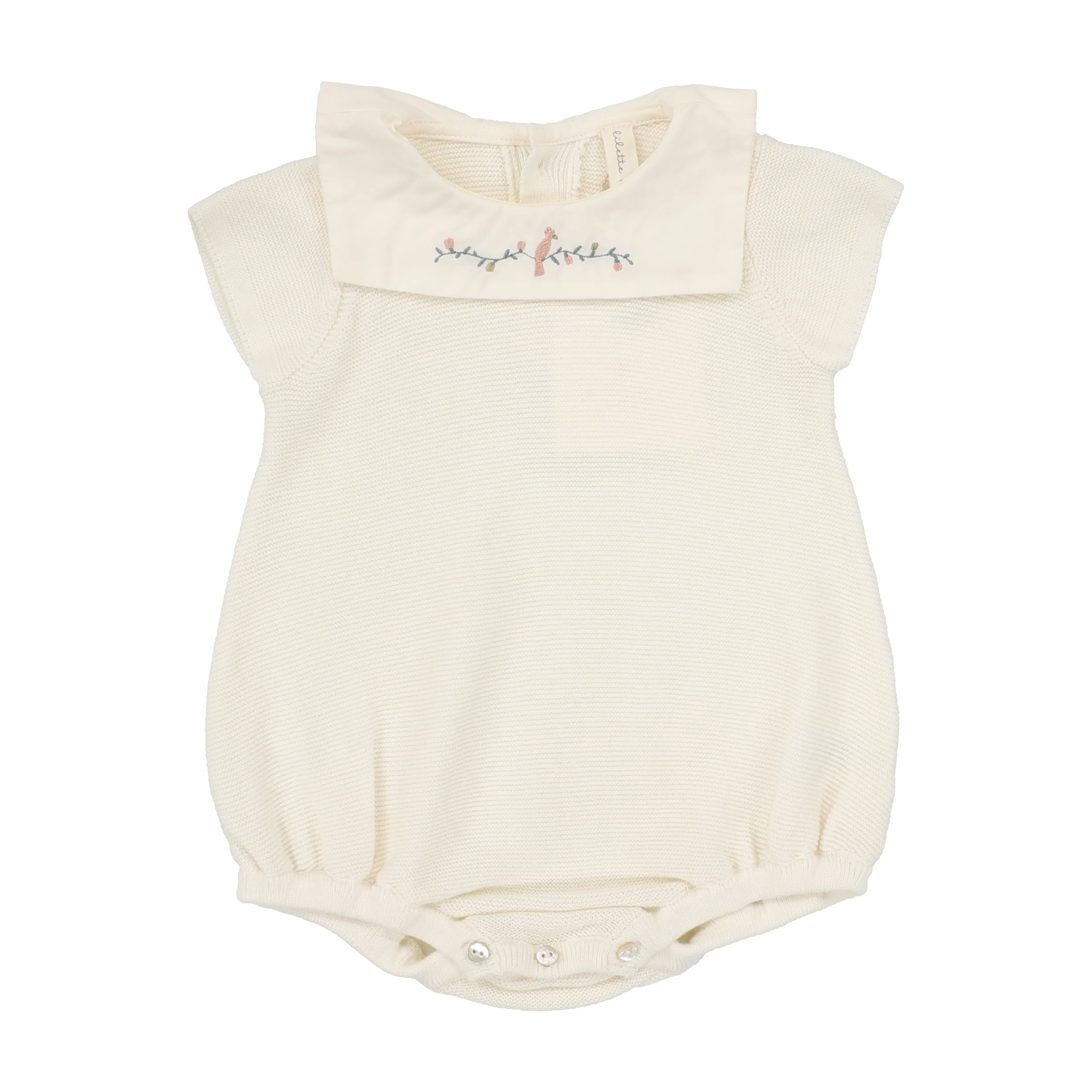 Lilette Knit Collar Romper - Cream (Girls)