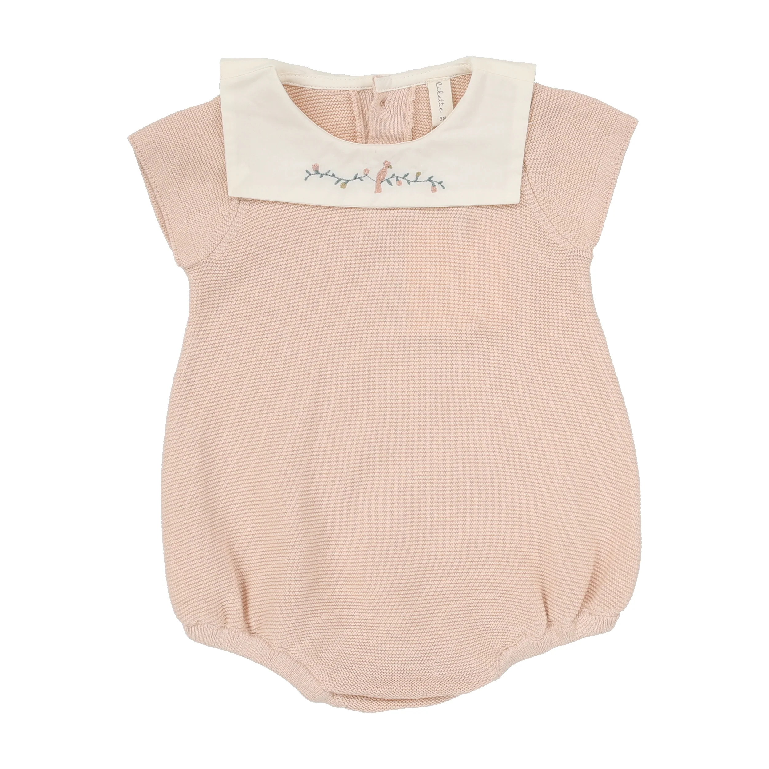 Lilette Knit Collar Romper - Soft Pink