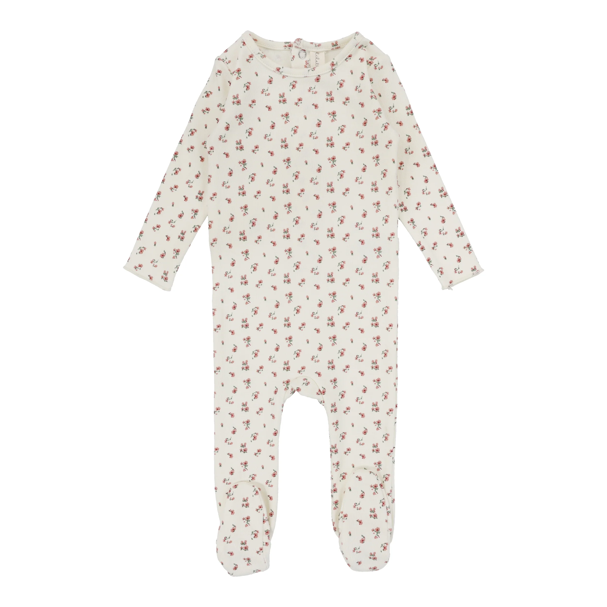 Lilette Vintage Floral Footie - Cream
