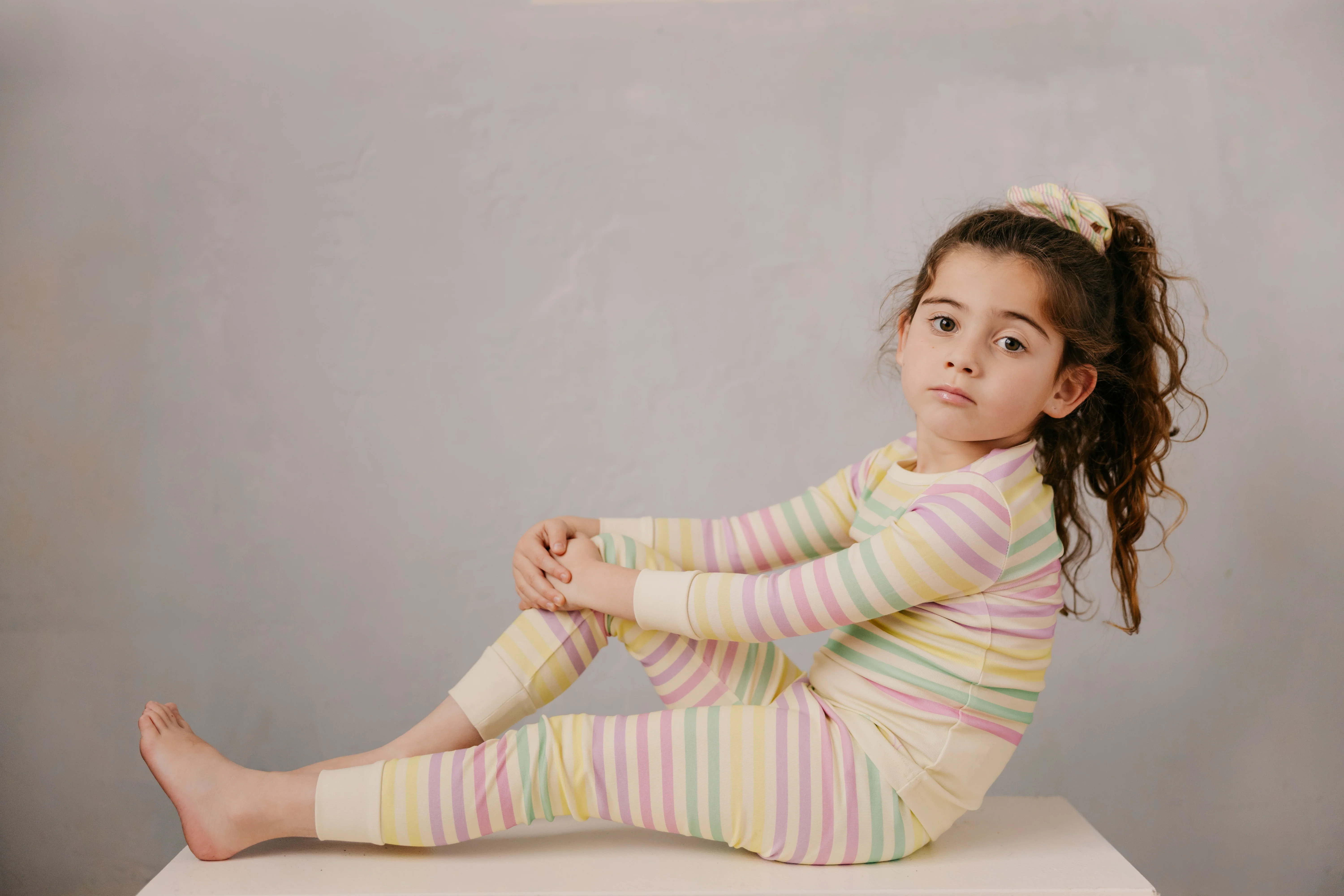 Limited Edition Multi Pastel Striped Pajamas - Pink - Image 2