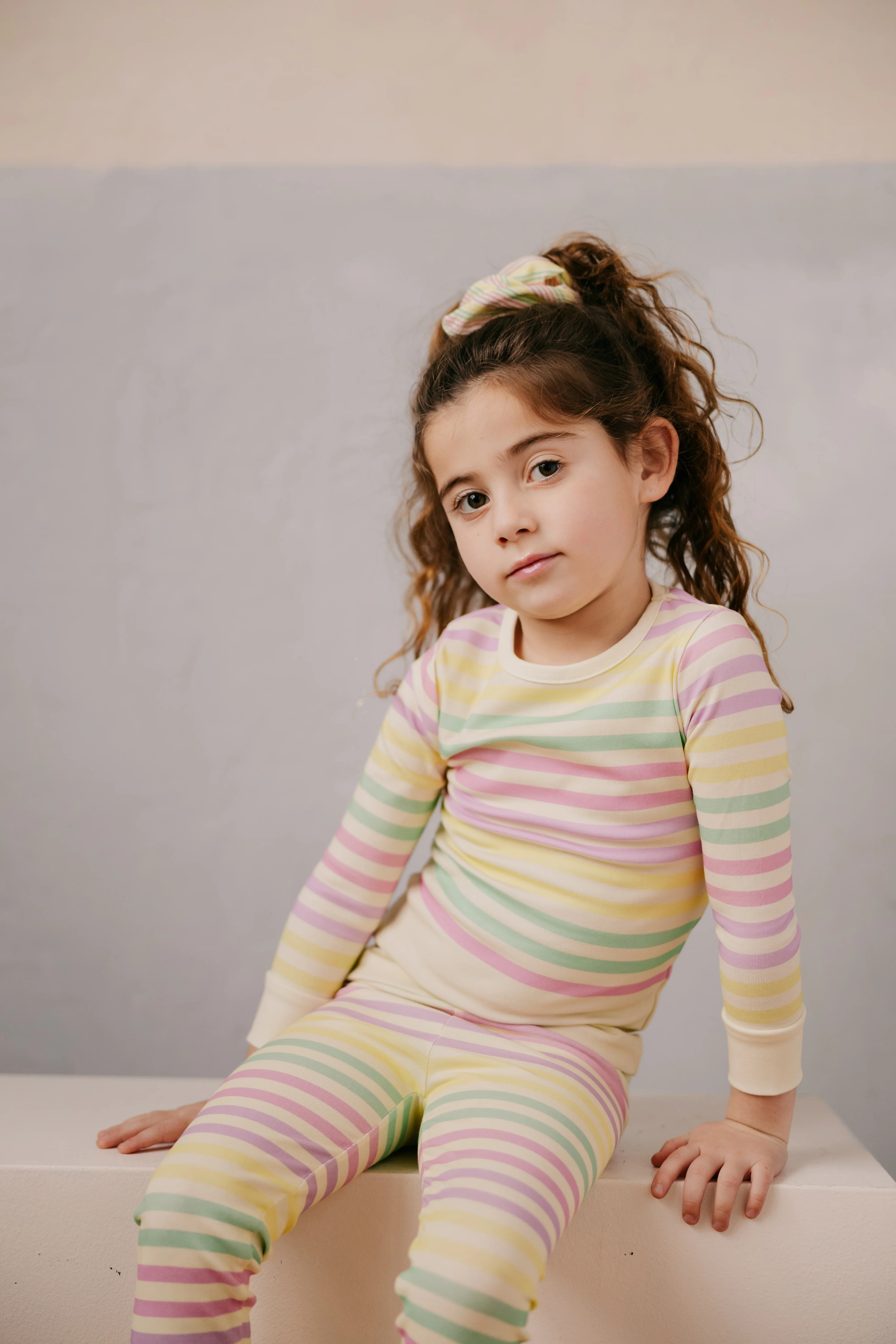 Limited Edition Multi Pastel Striped Pajamas - Pink - Image 3