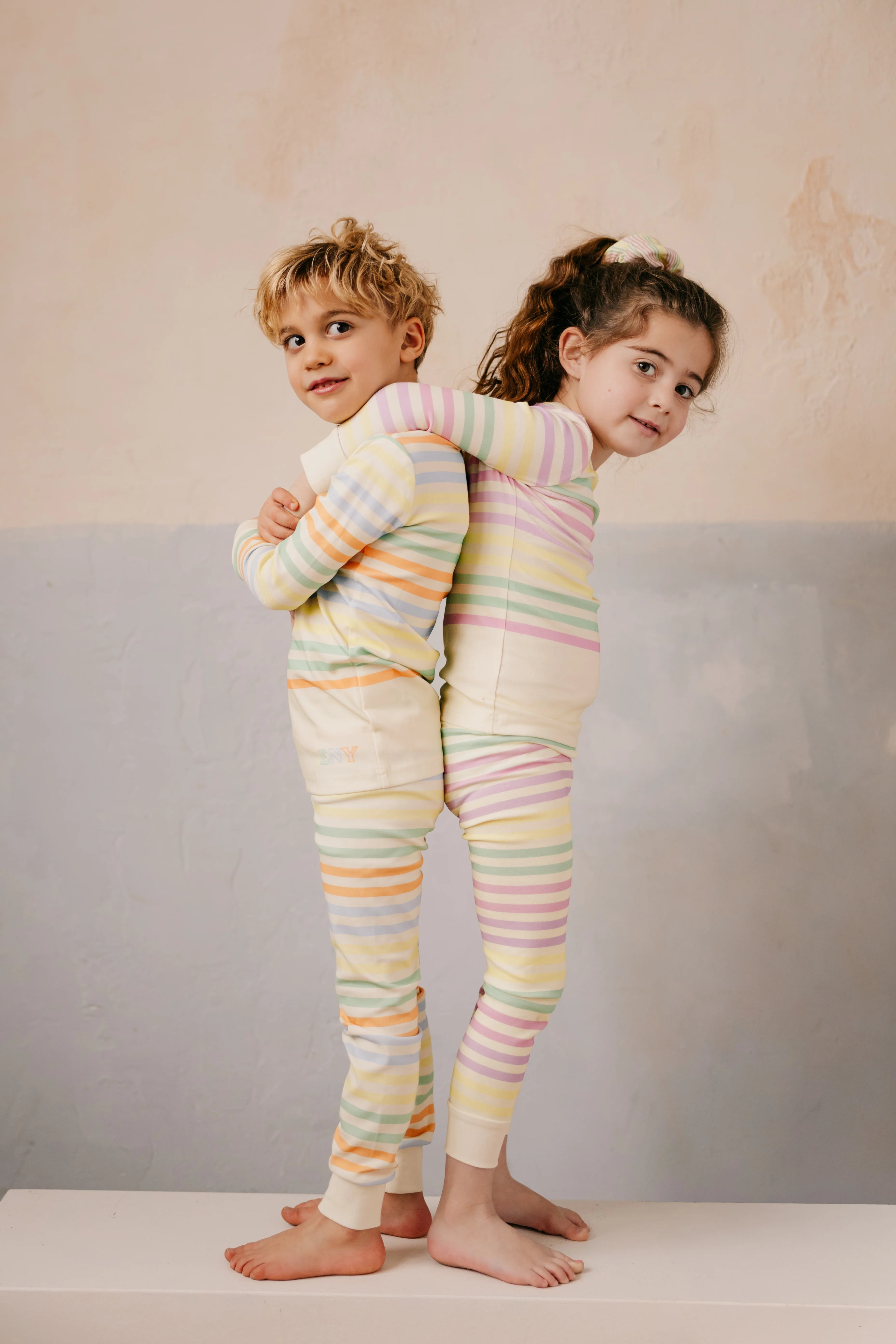Limited Edition Multi Pastel Striped Pajamas - Pink - Image 4