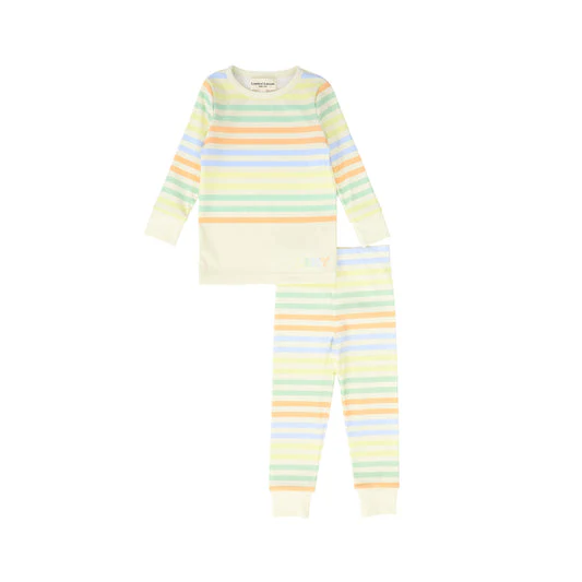 Limited Edition Multi Pastel Striped Pajamas - Sky