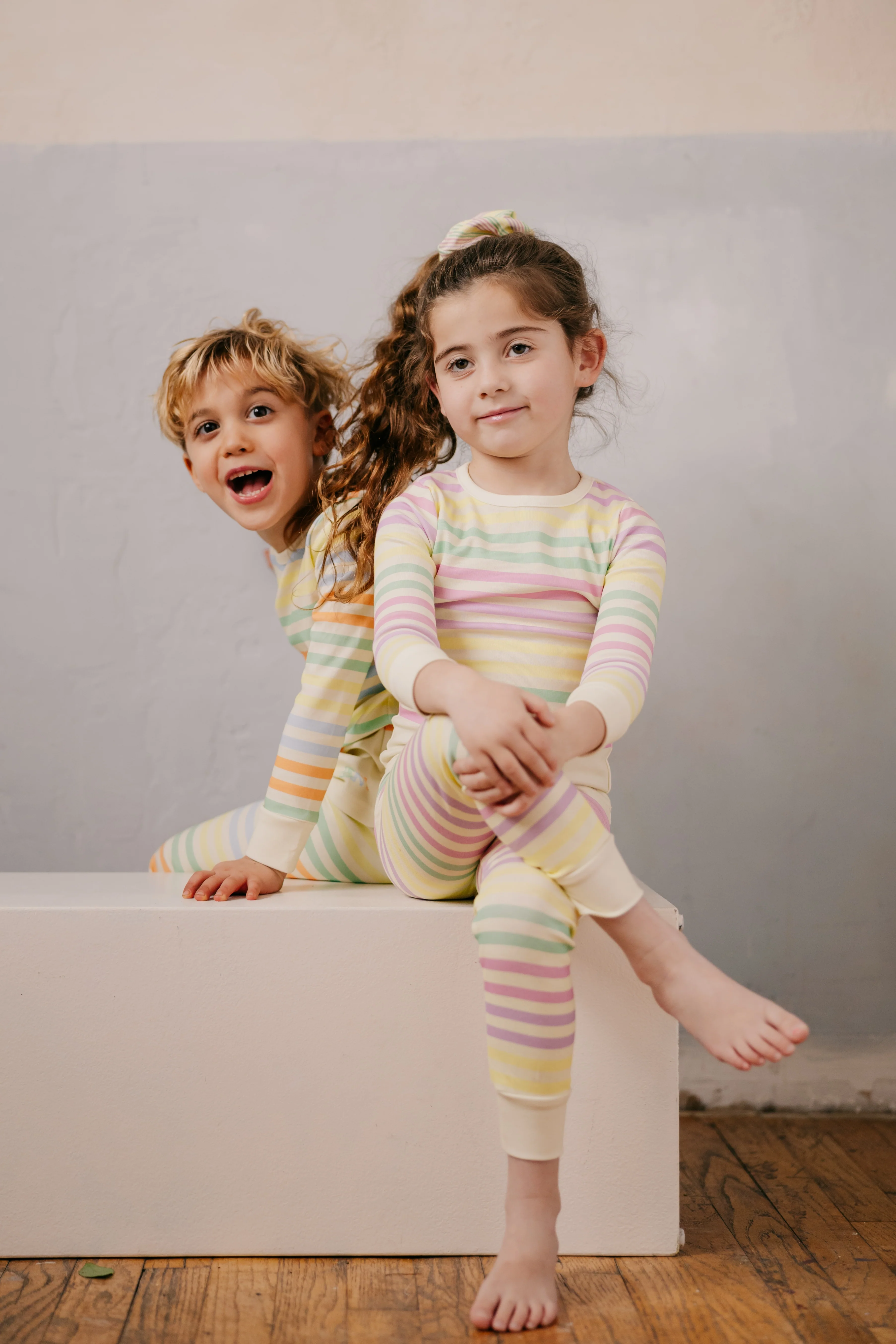 Limited Edition Multi Pastel Striped Pajamas - Sky - Image 3